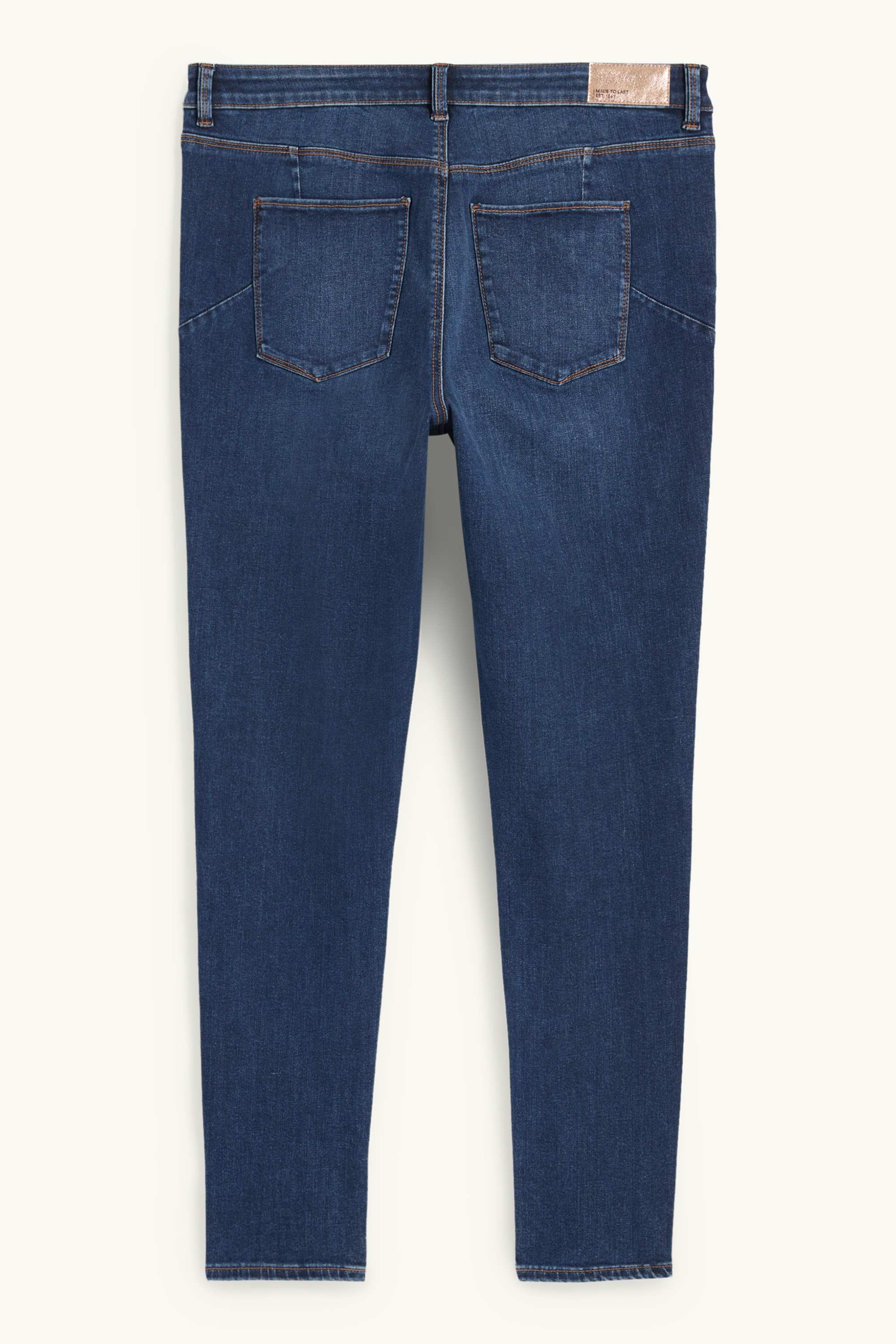 Skinny jeans - mid-rise waist - shaping jeans - LYCRA® blue denim
