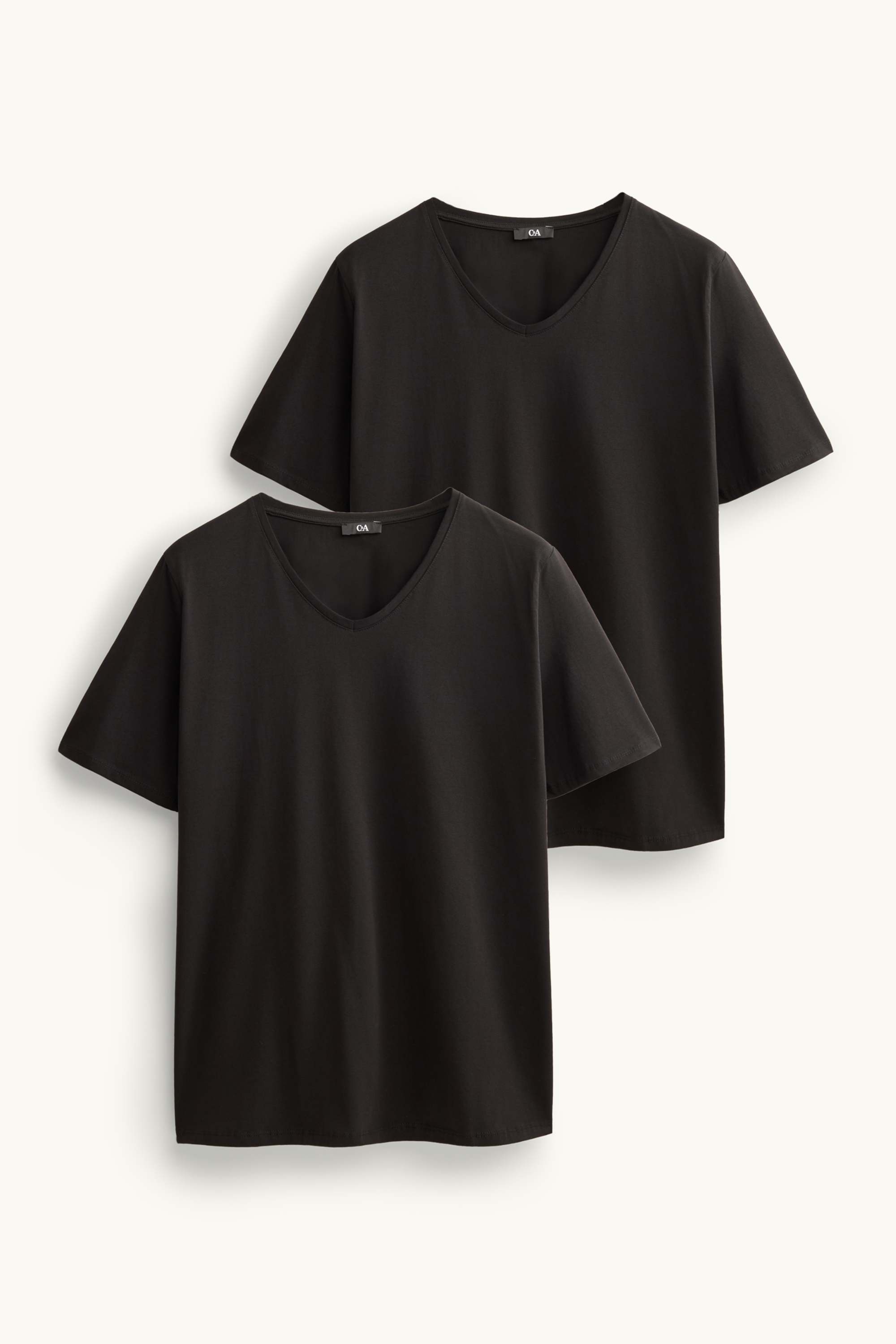 Multipack of 2 - V-neck T-shirt - LYCRA® black