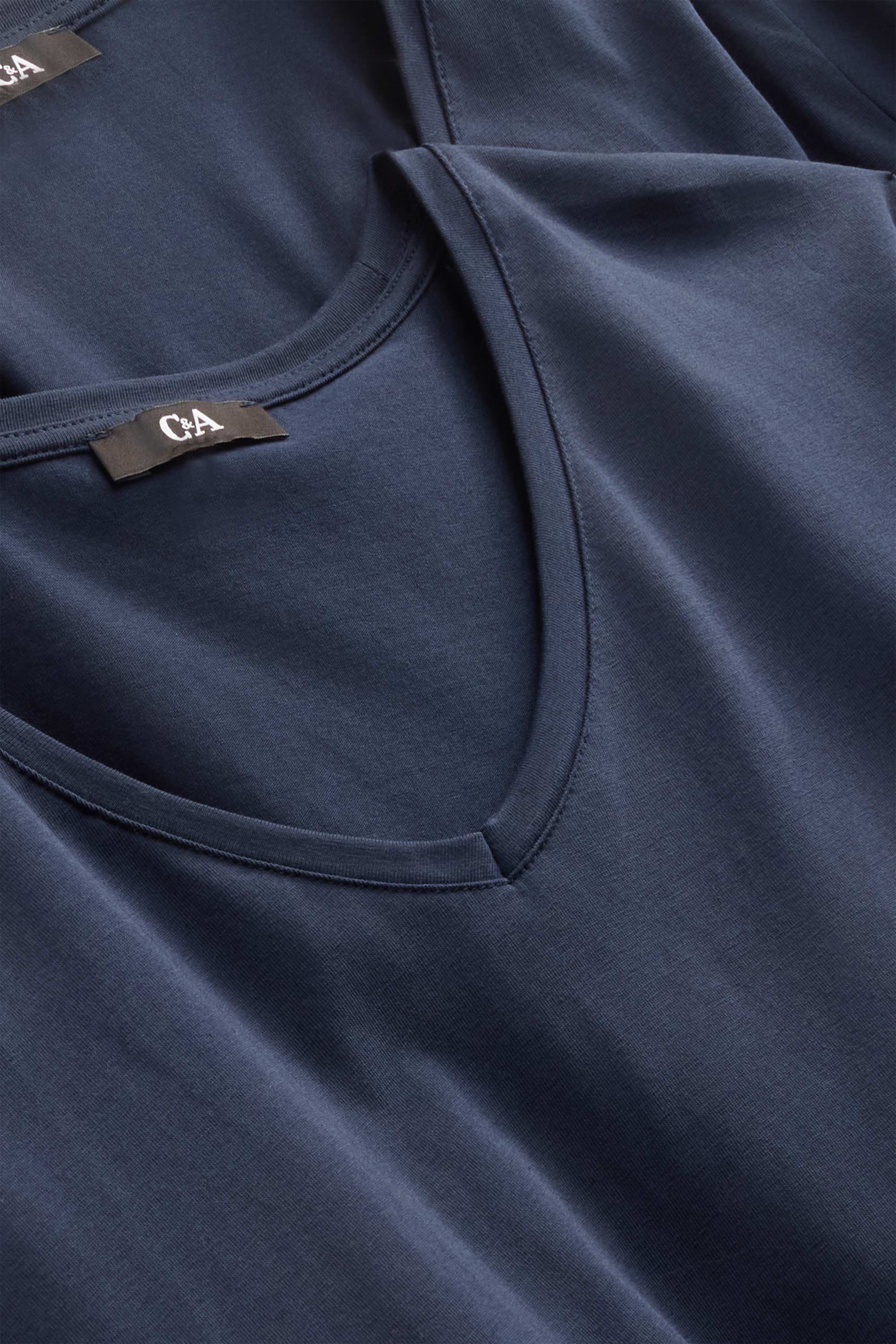 Multipack of 2 - V-neck T-shirt - LYCRA® dark blue