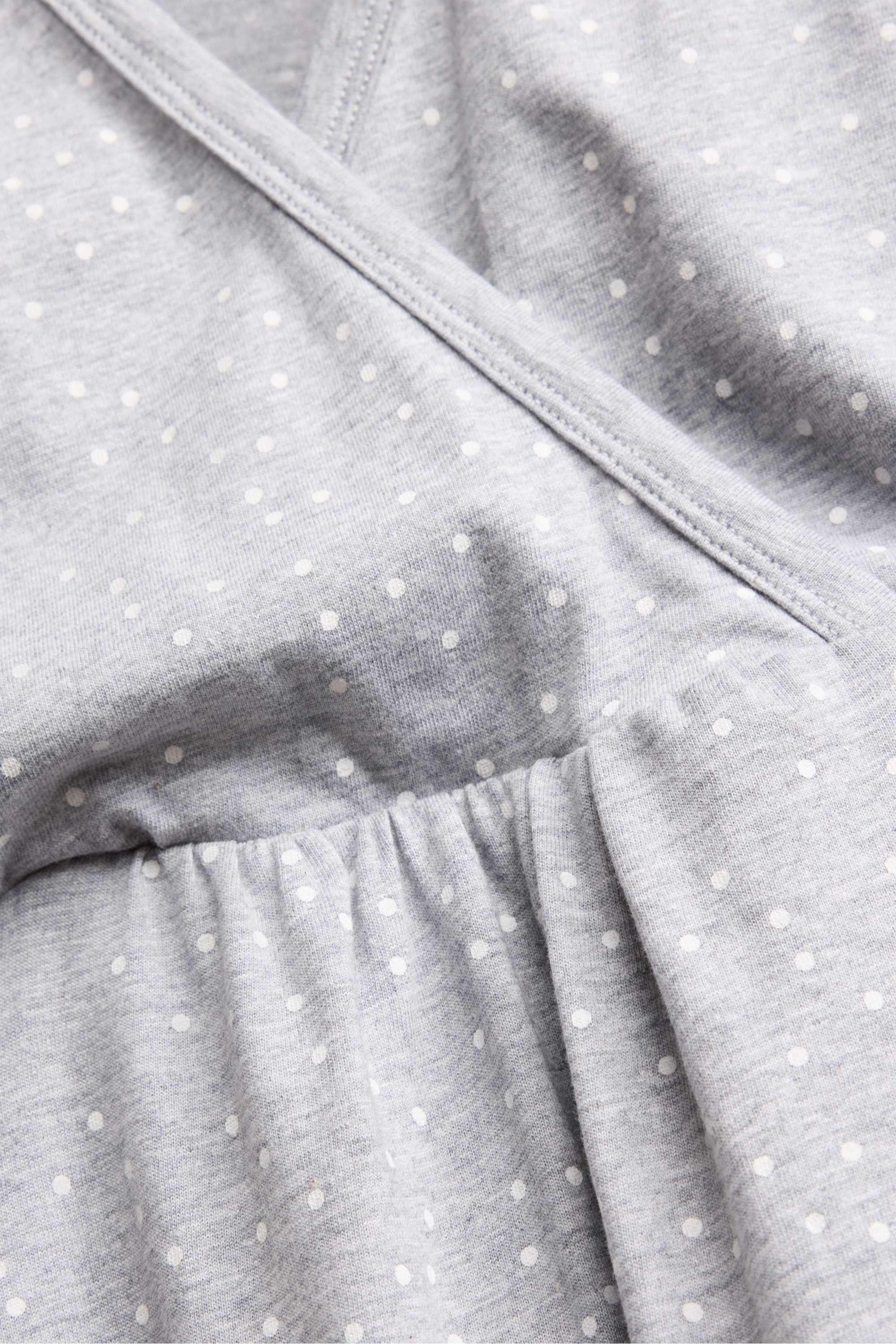 Nursing nightdress - polka dot gray