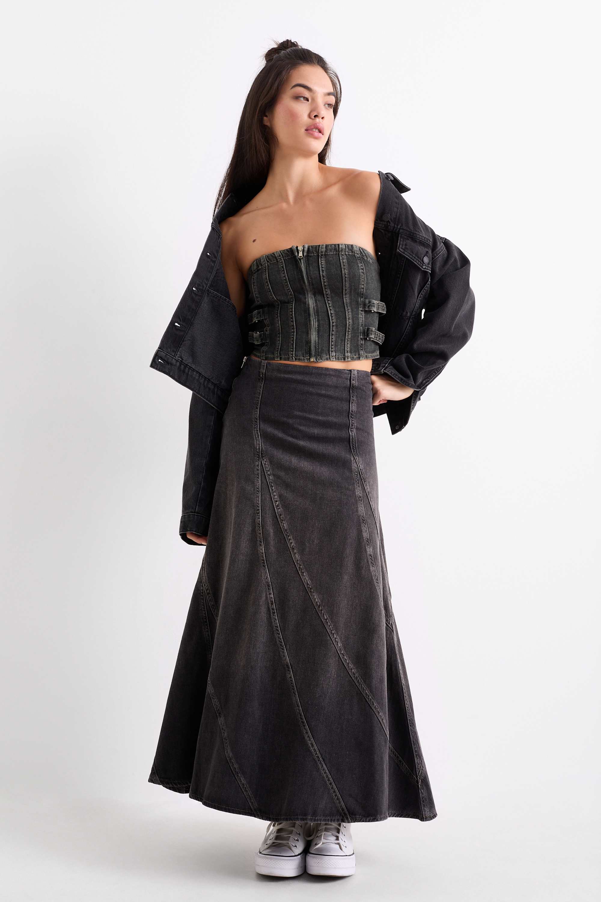 Denim corsage denim-dark gray