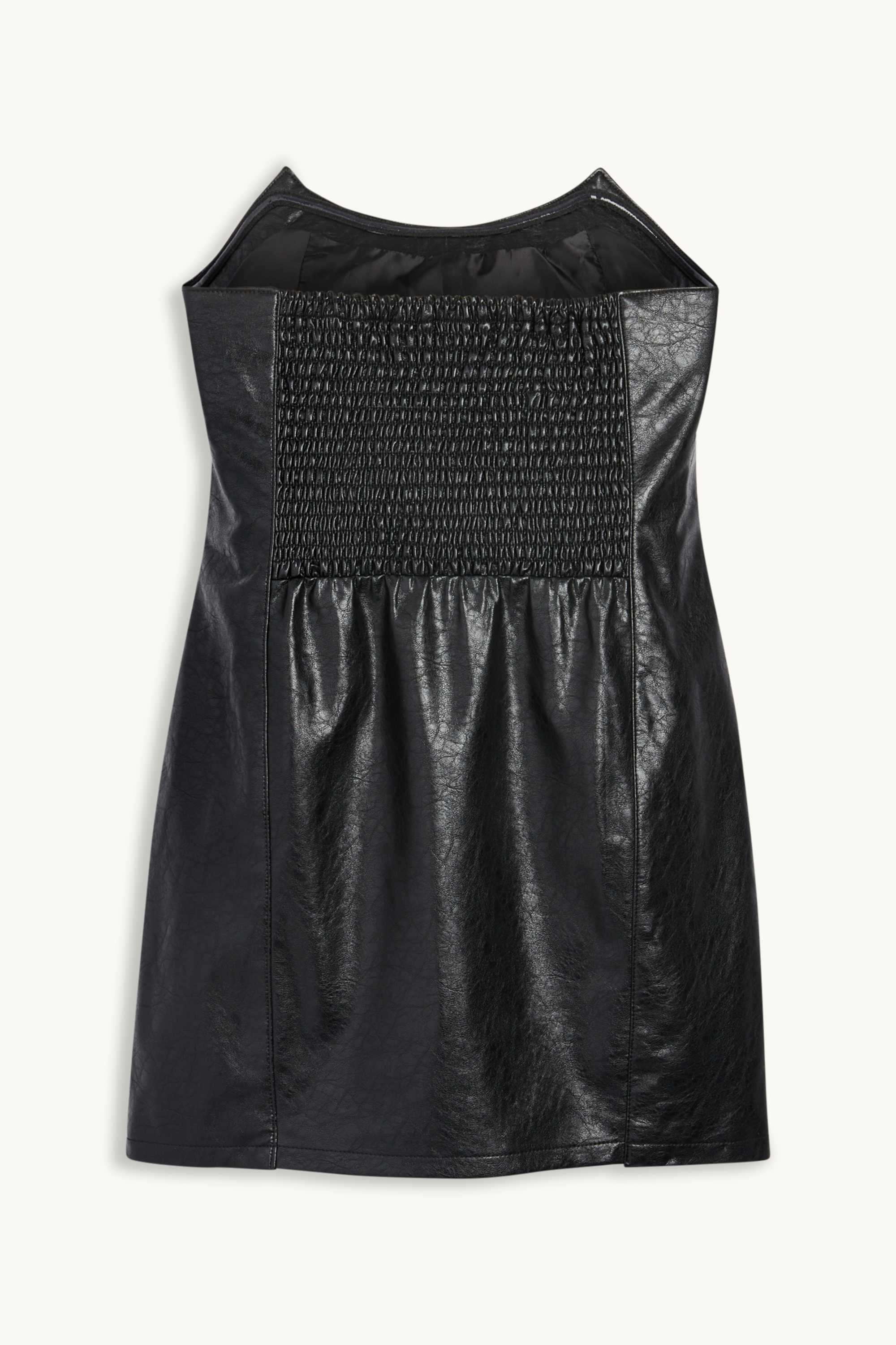 Bodycon dress - faux leather black