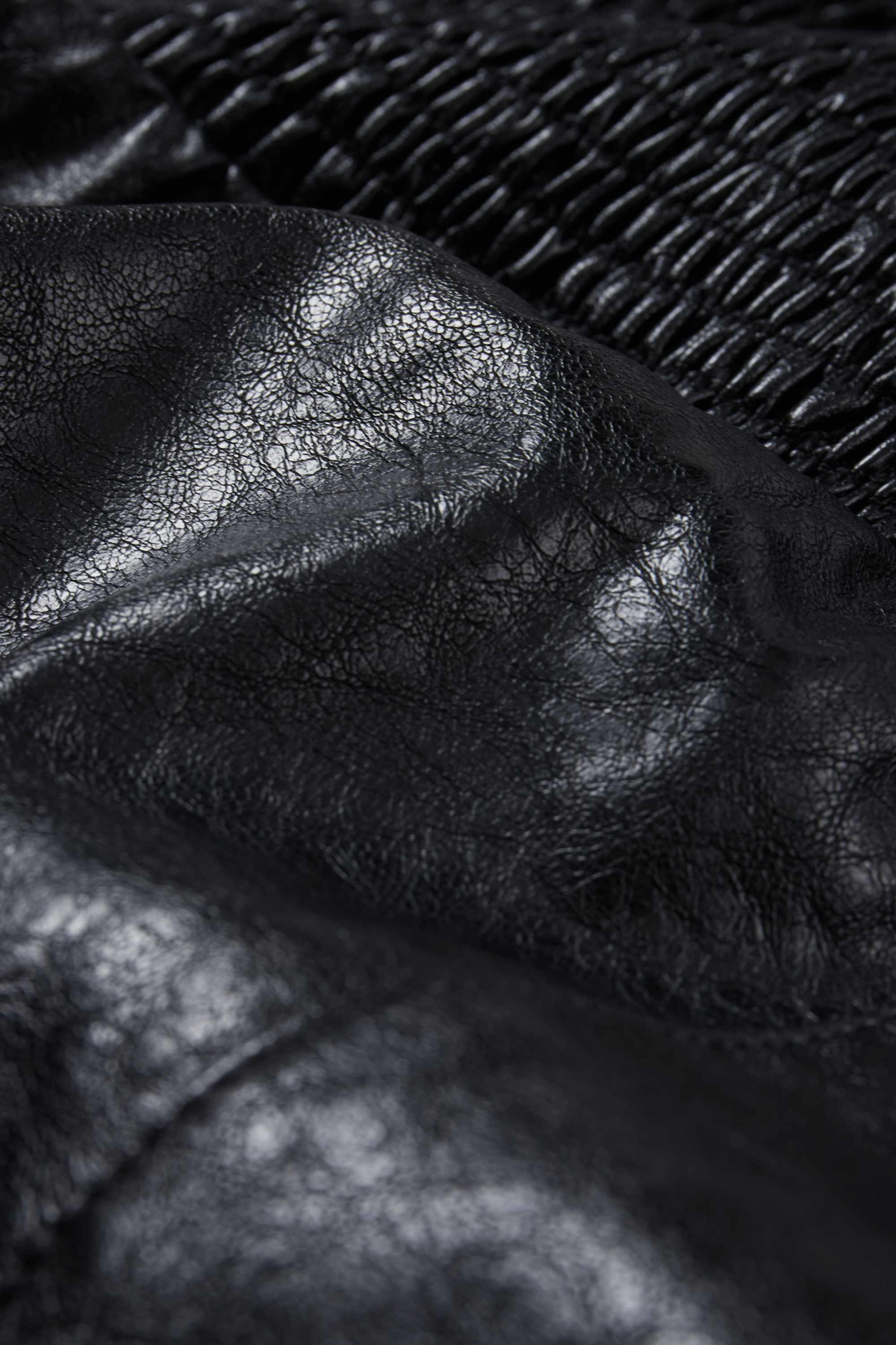 Bodycon dress - faux leather black