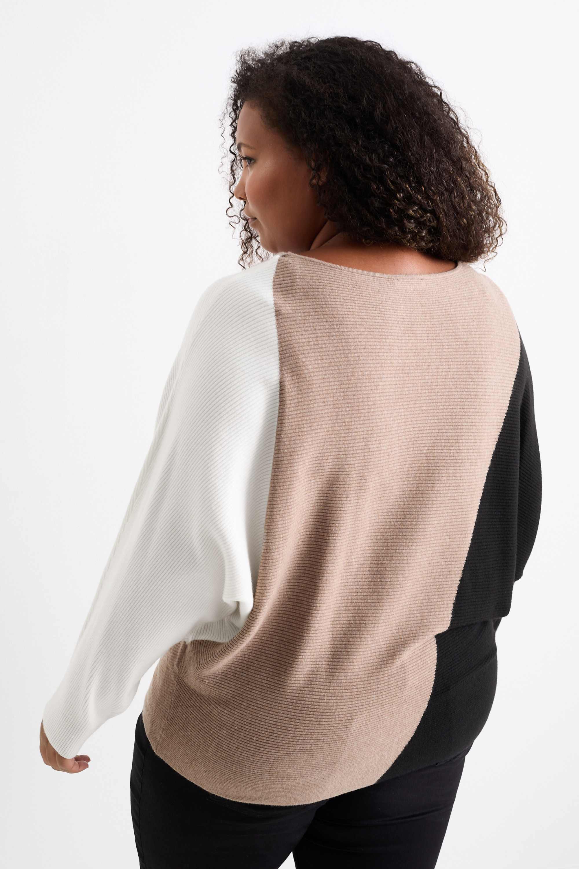 Jumper - ribbed beige