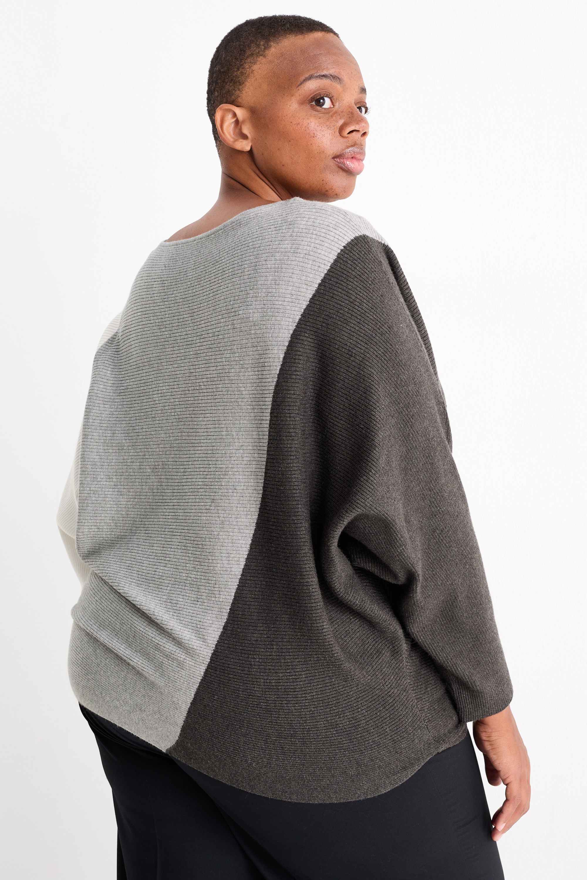 Jumper - ribbed gray