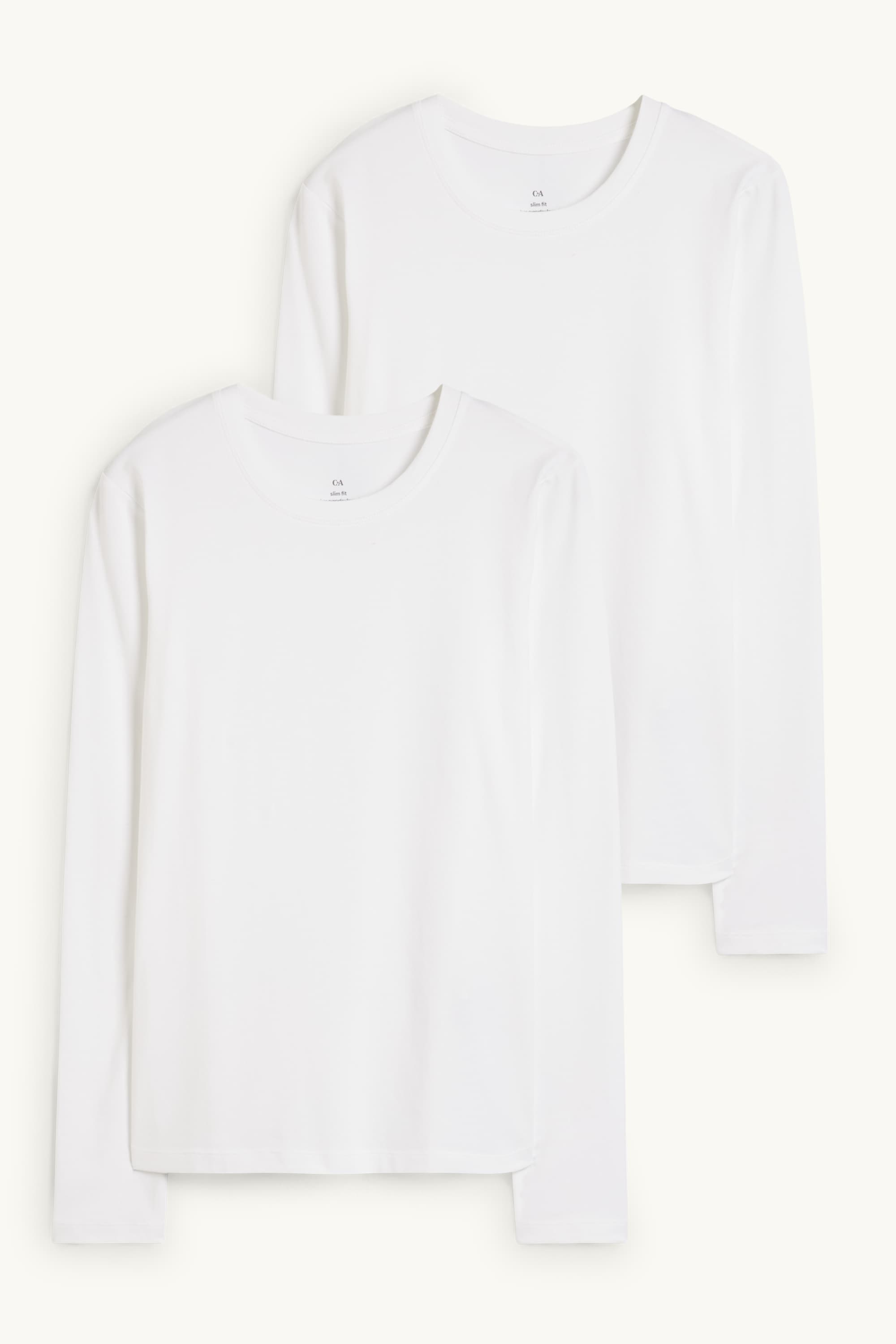 Multipack of 2 - long sleeve top white