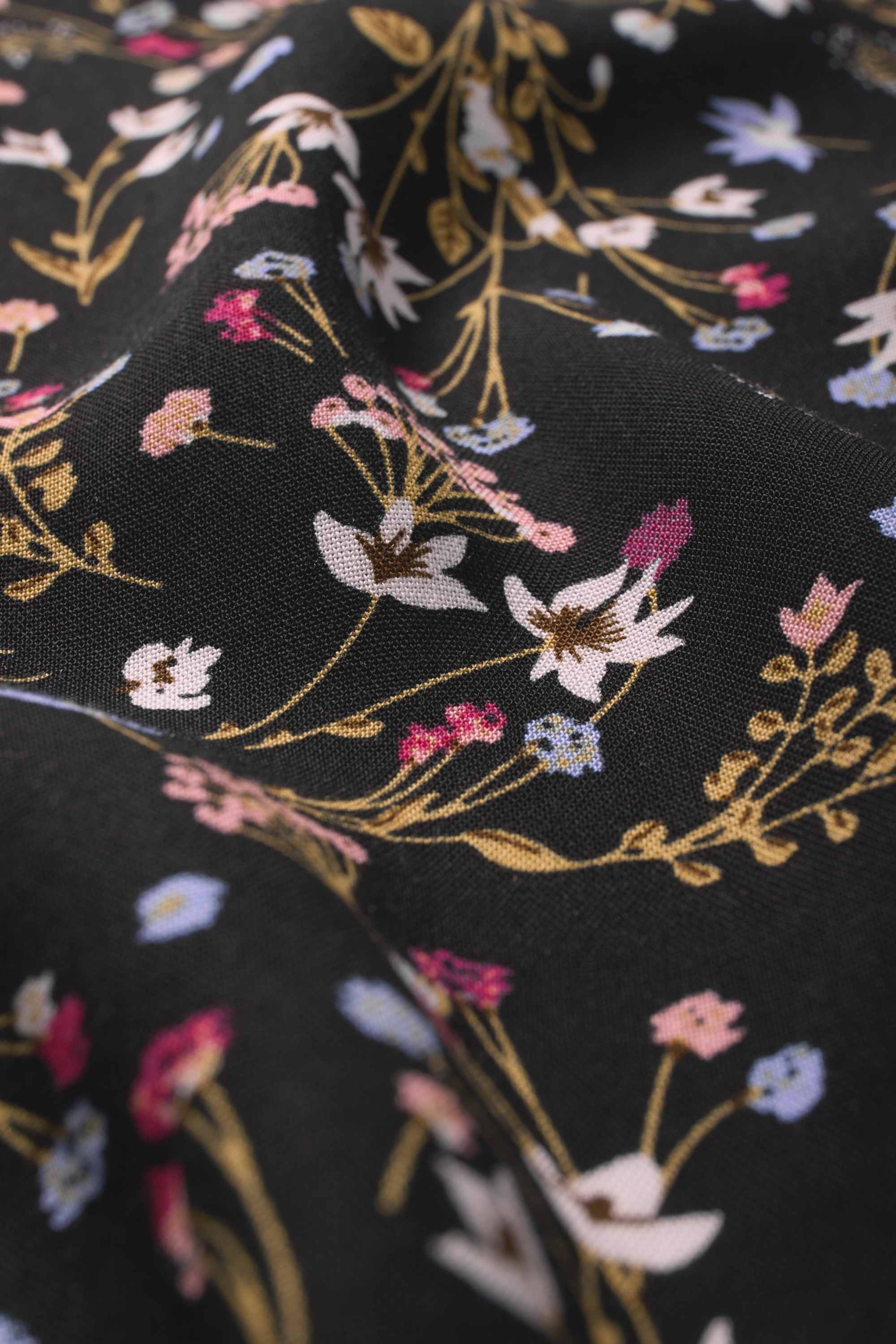 Blouse - floral black