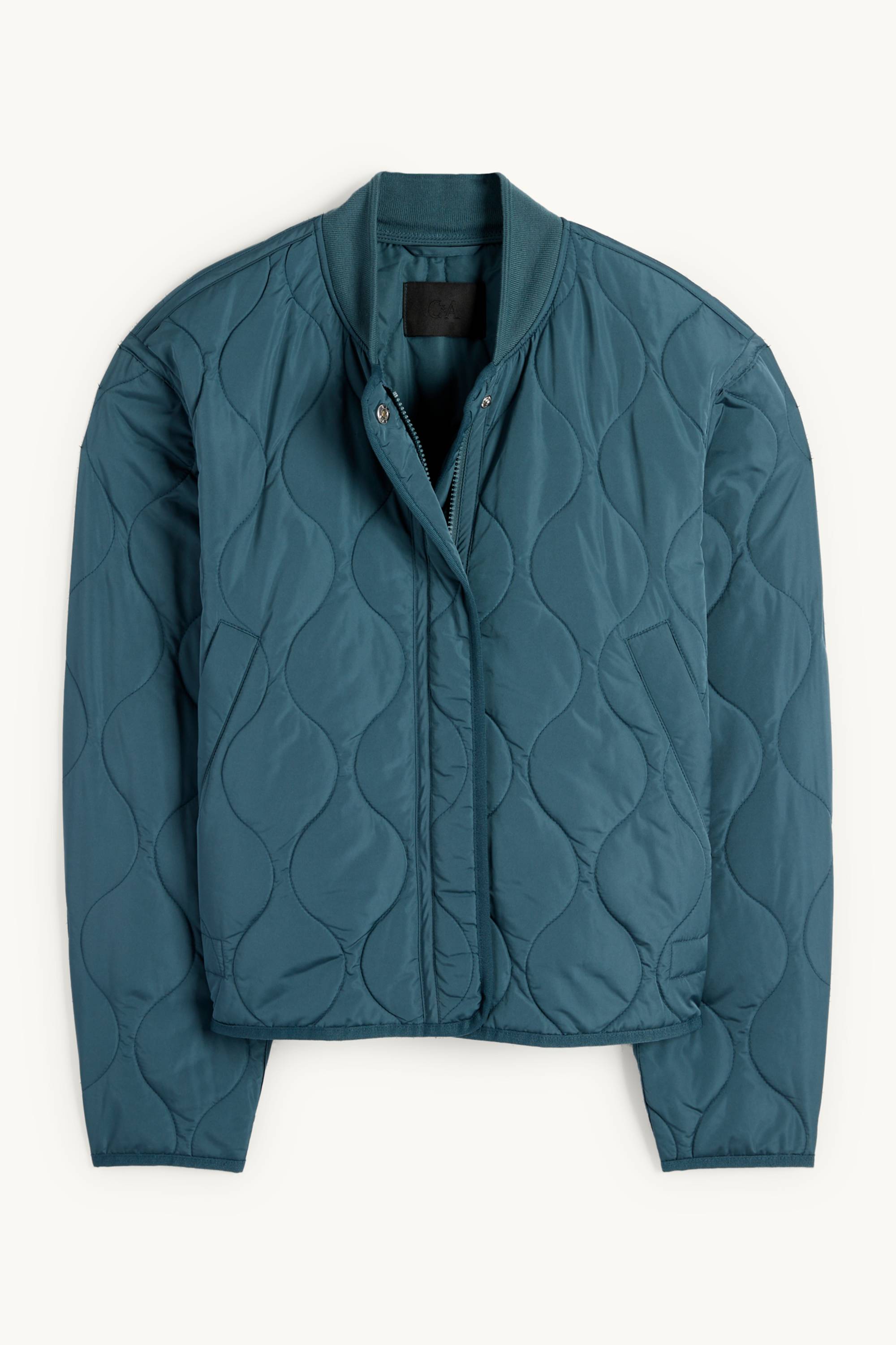 Quilted jacket - water-repellent turquoise