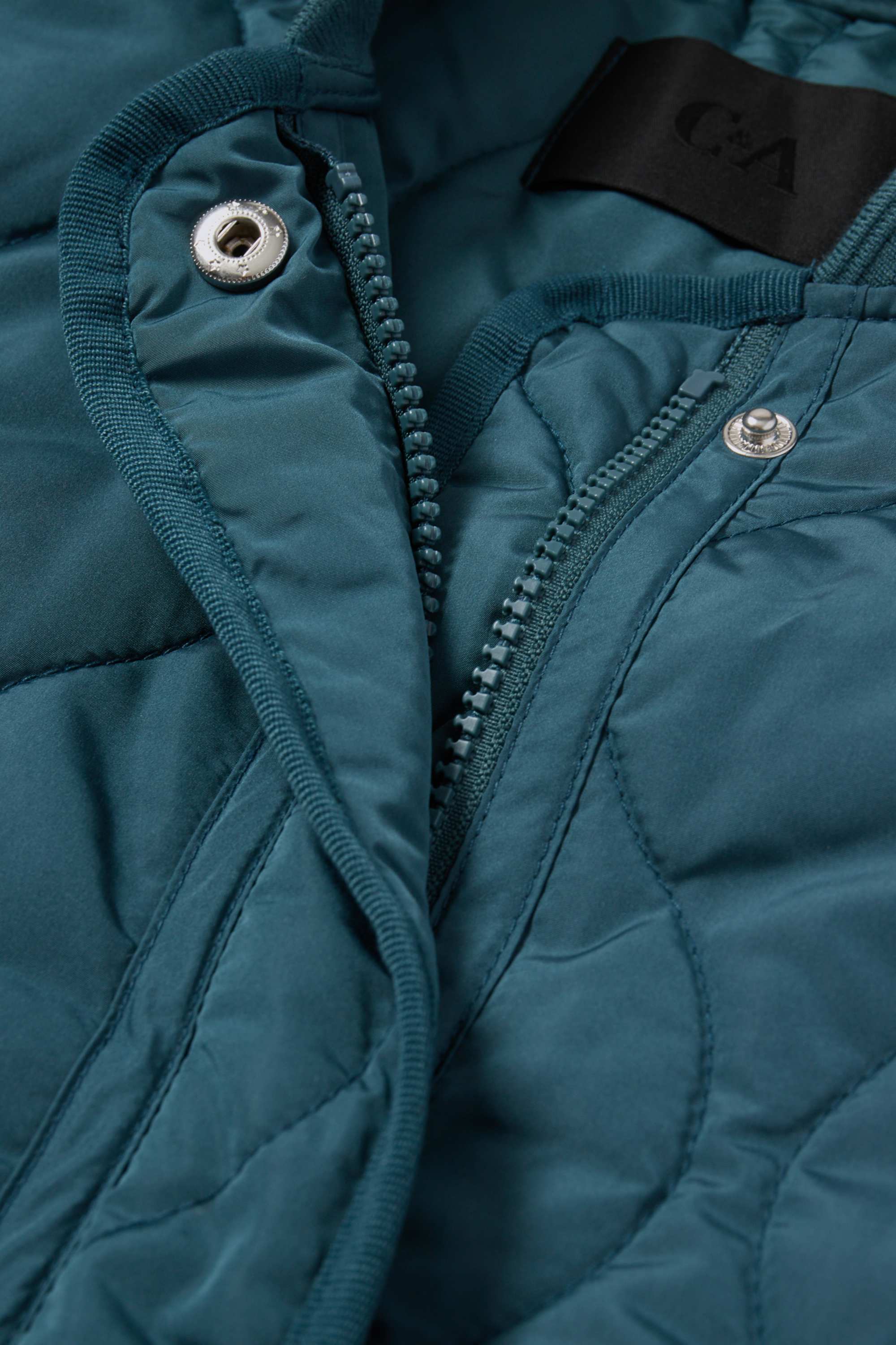 Quilted jacket - water-repellent turquoise