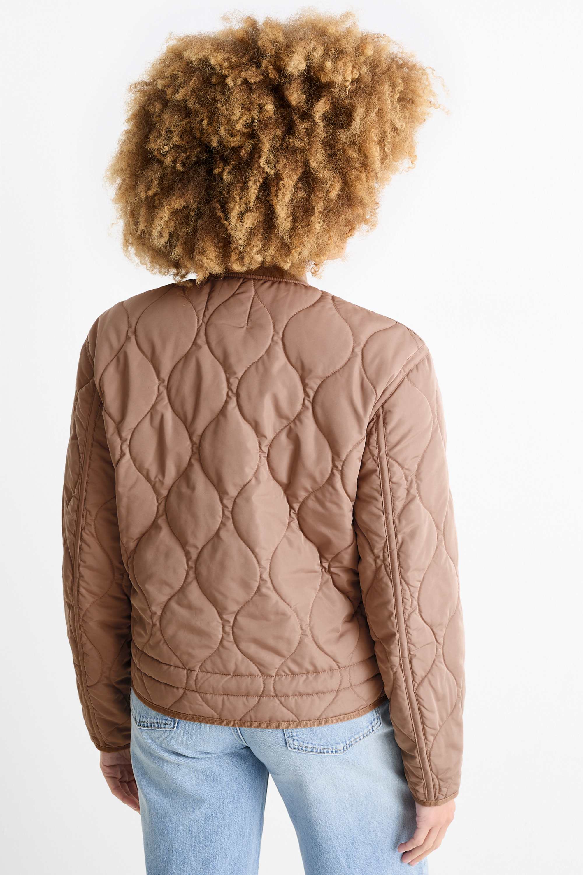 Quilted jacket - water-repellent taupe