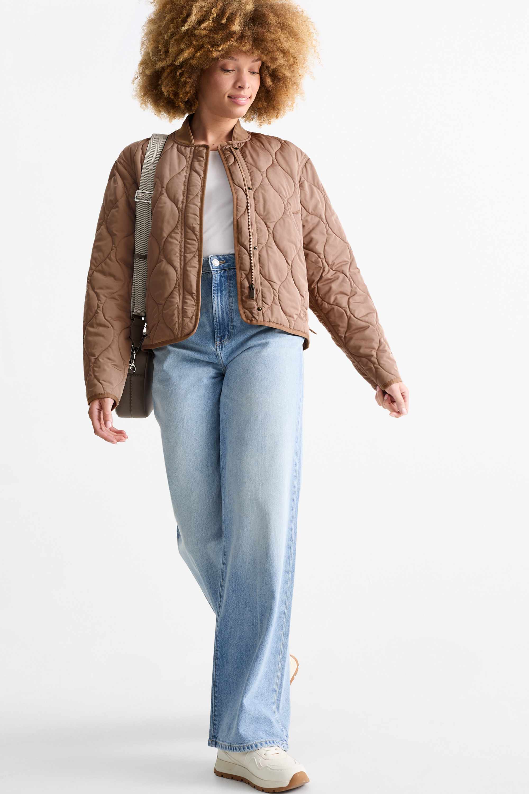 Quilted jacket - water-repellent taupe