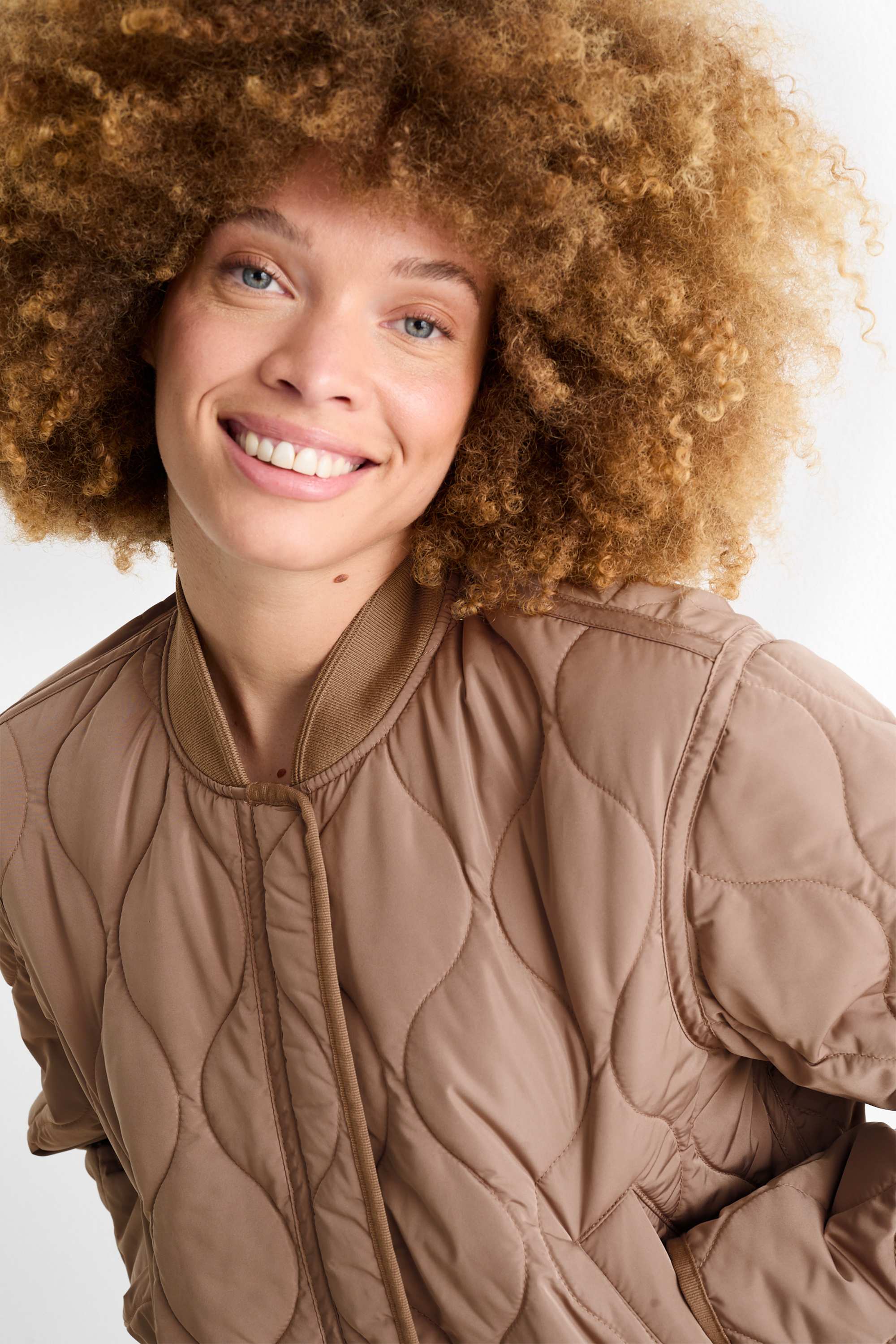 Quilted jacket - water-repellent taupe