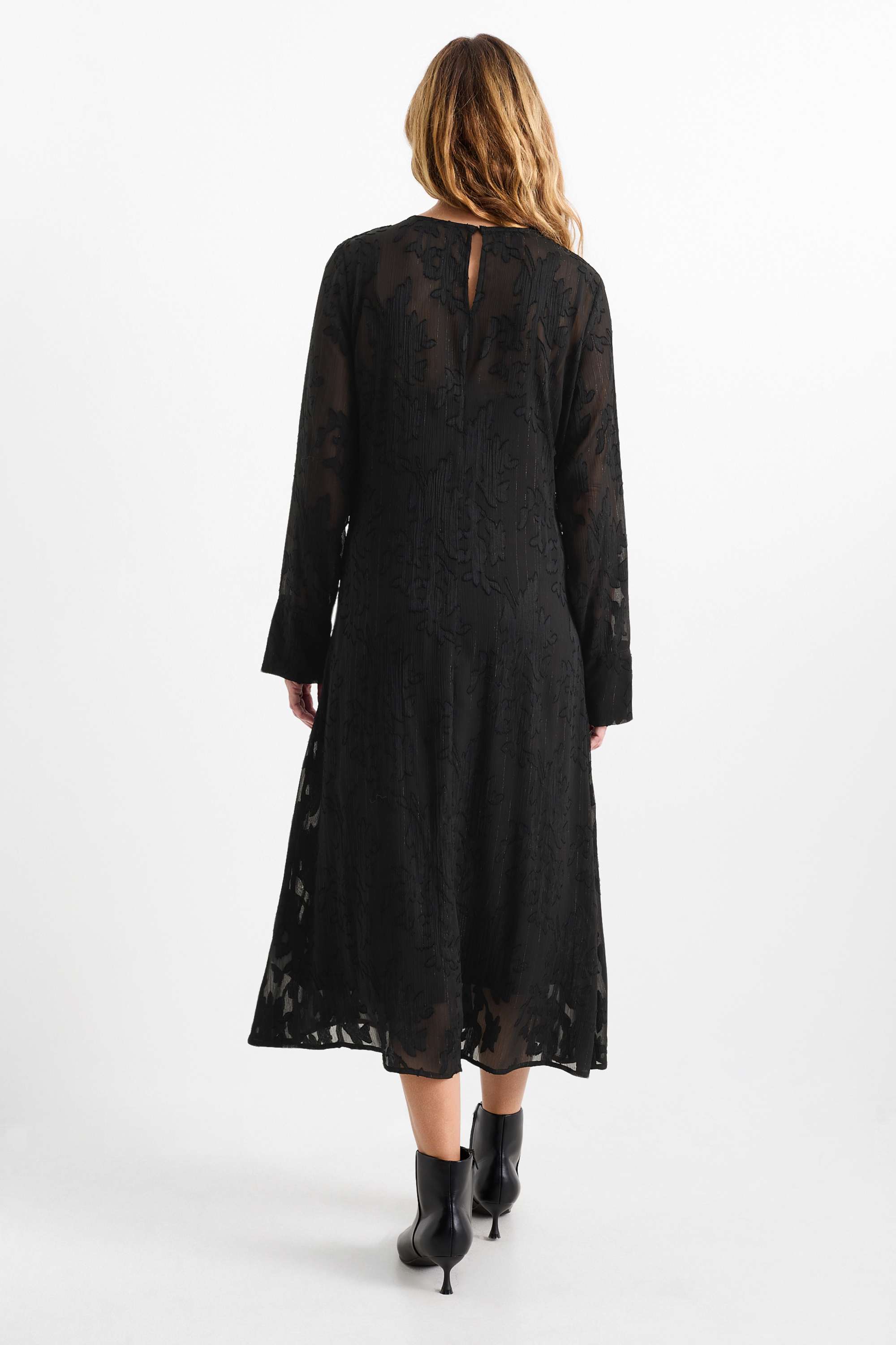 Chiffon dress - floral black