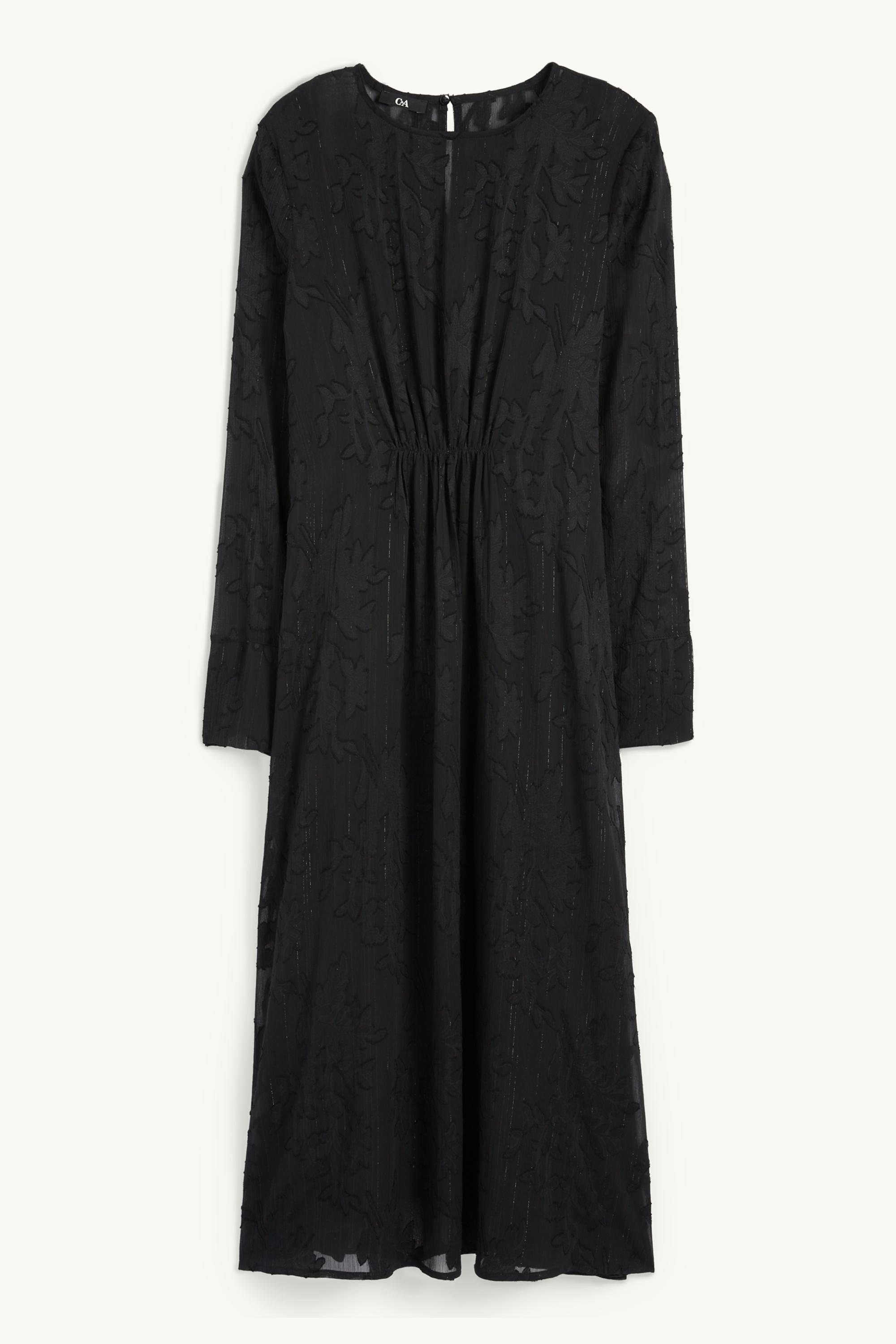 Chiffon dress - floral black