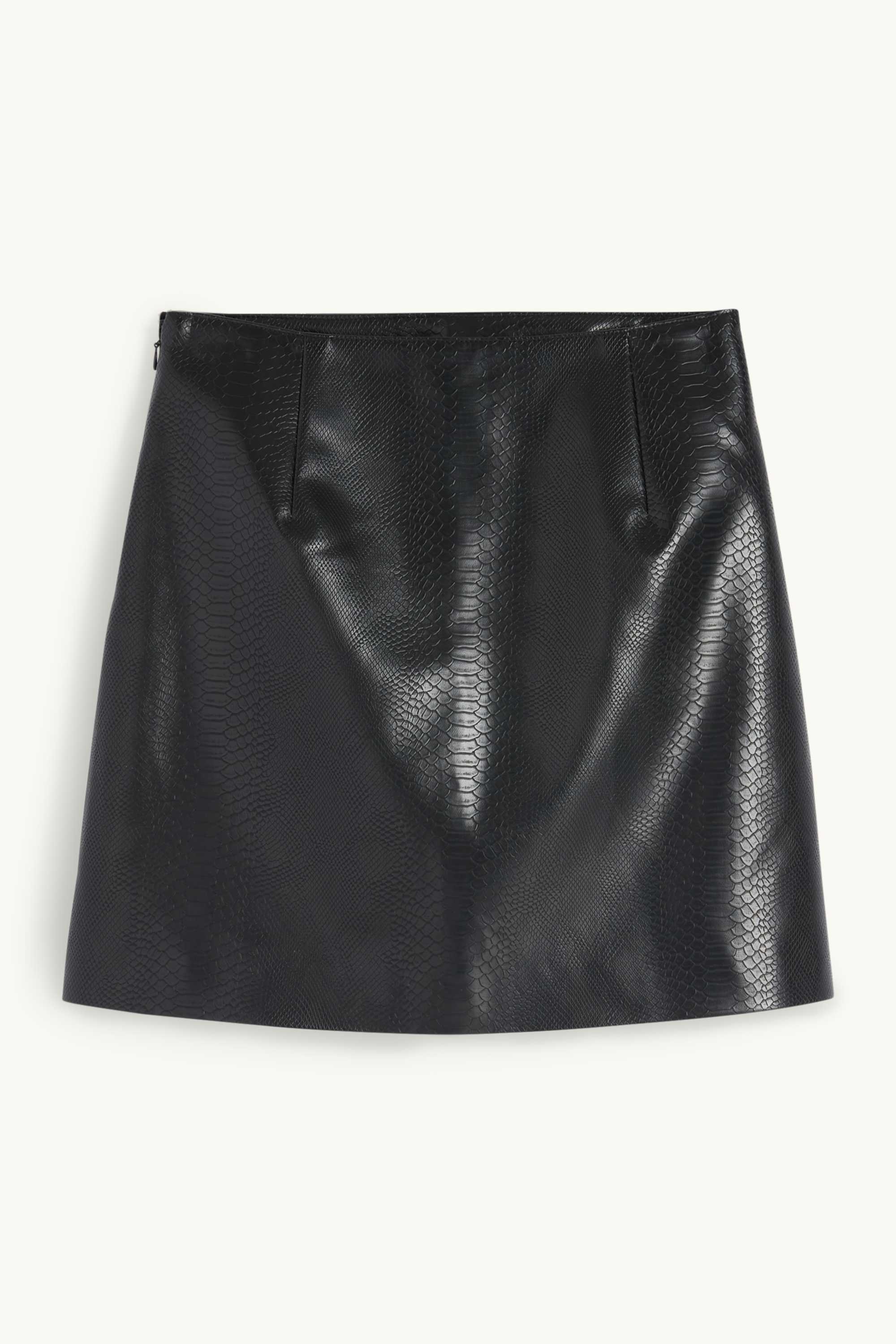 Mini skirt - faux leather black