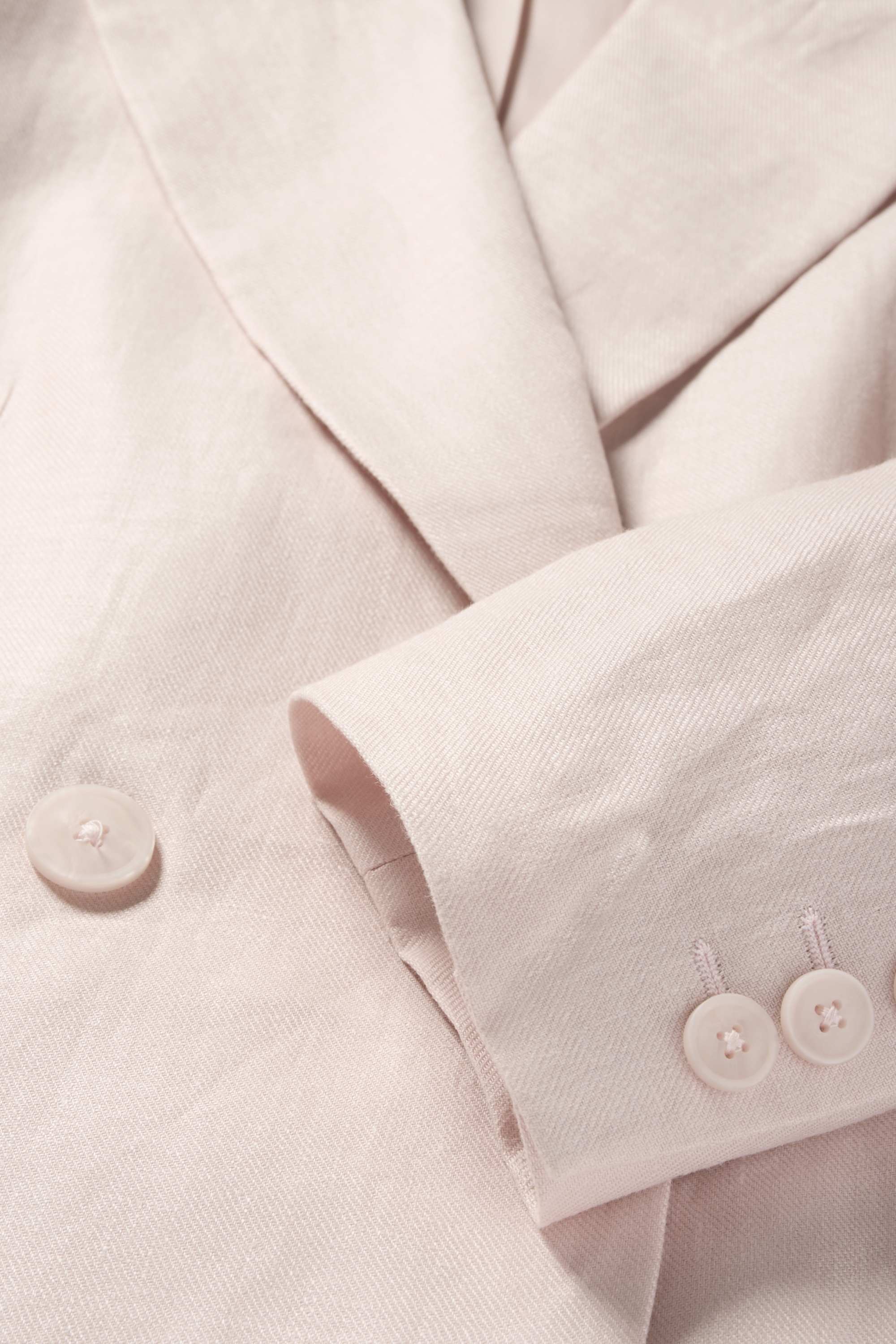 Cropped linen blazer- regular fit rose