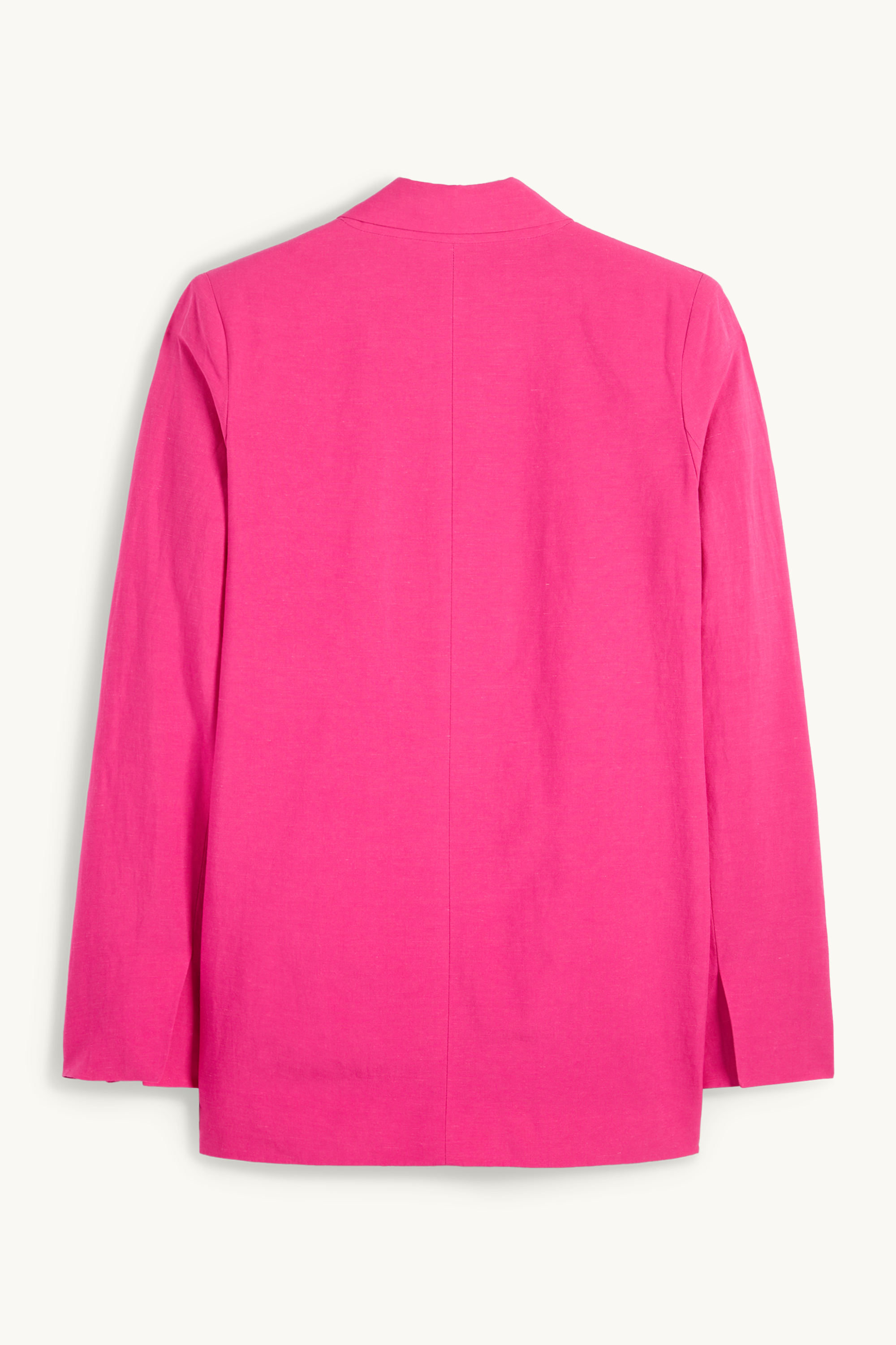 Long blazer with linen content - regular fit pink