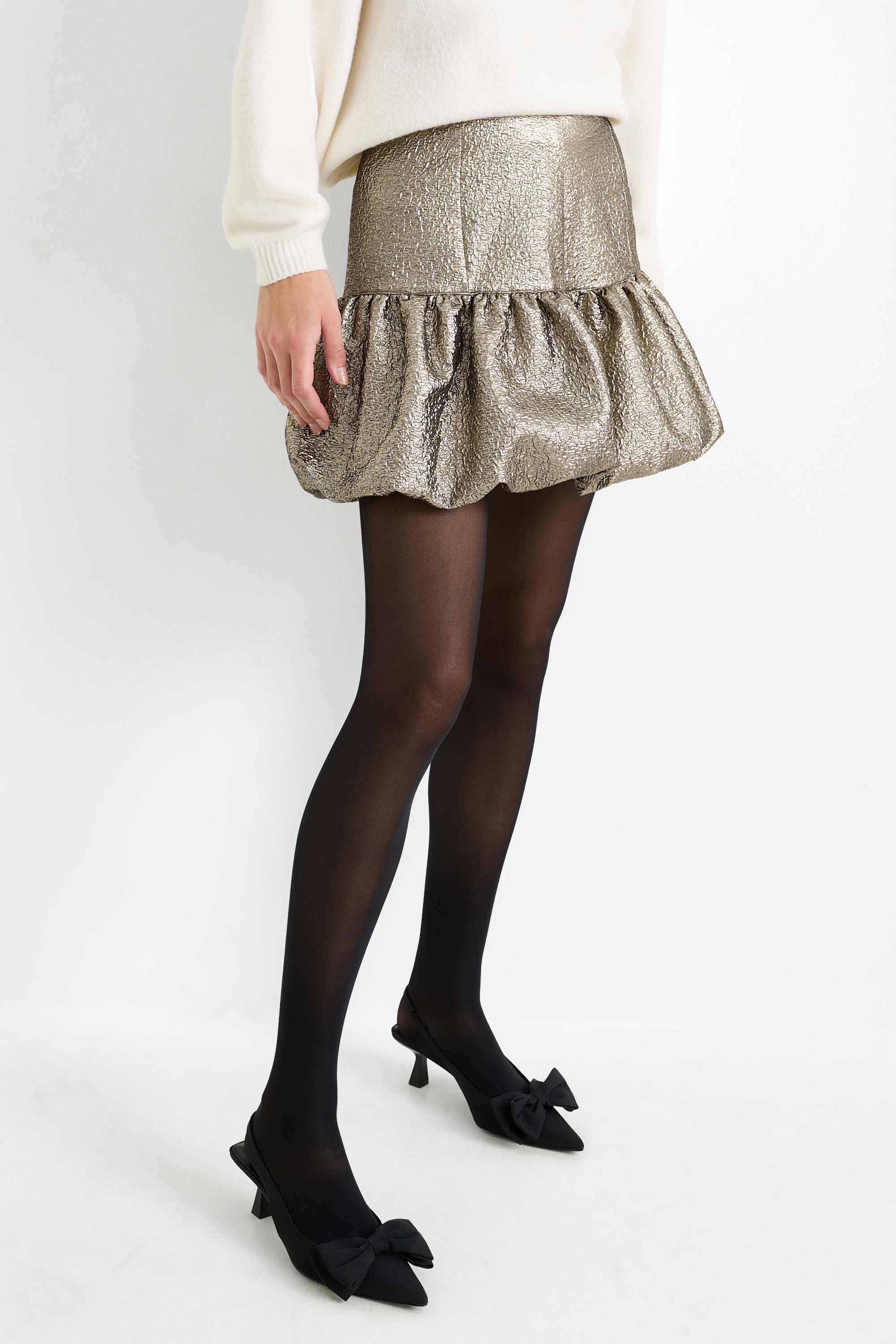 Miniskirt - shiny brass