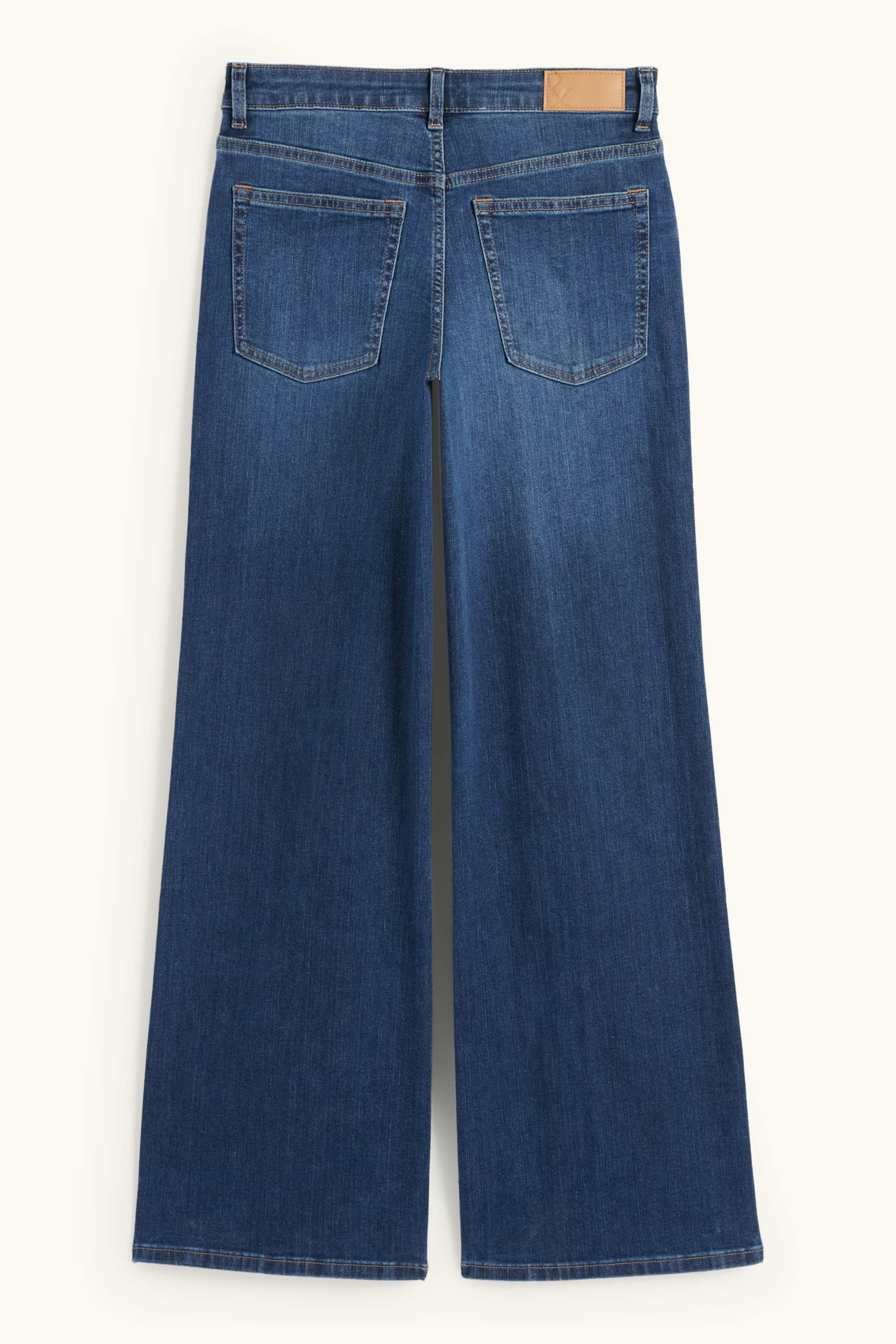 Wide leg jeans - high waist blue denim