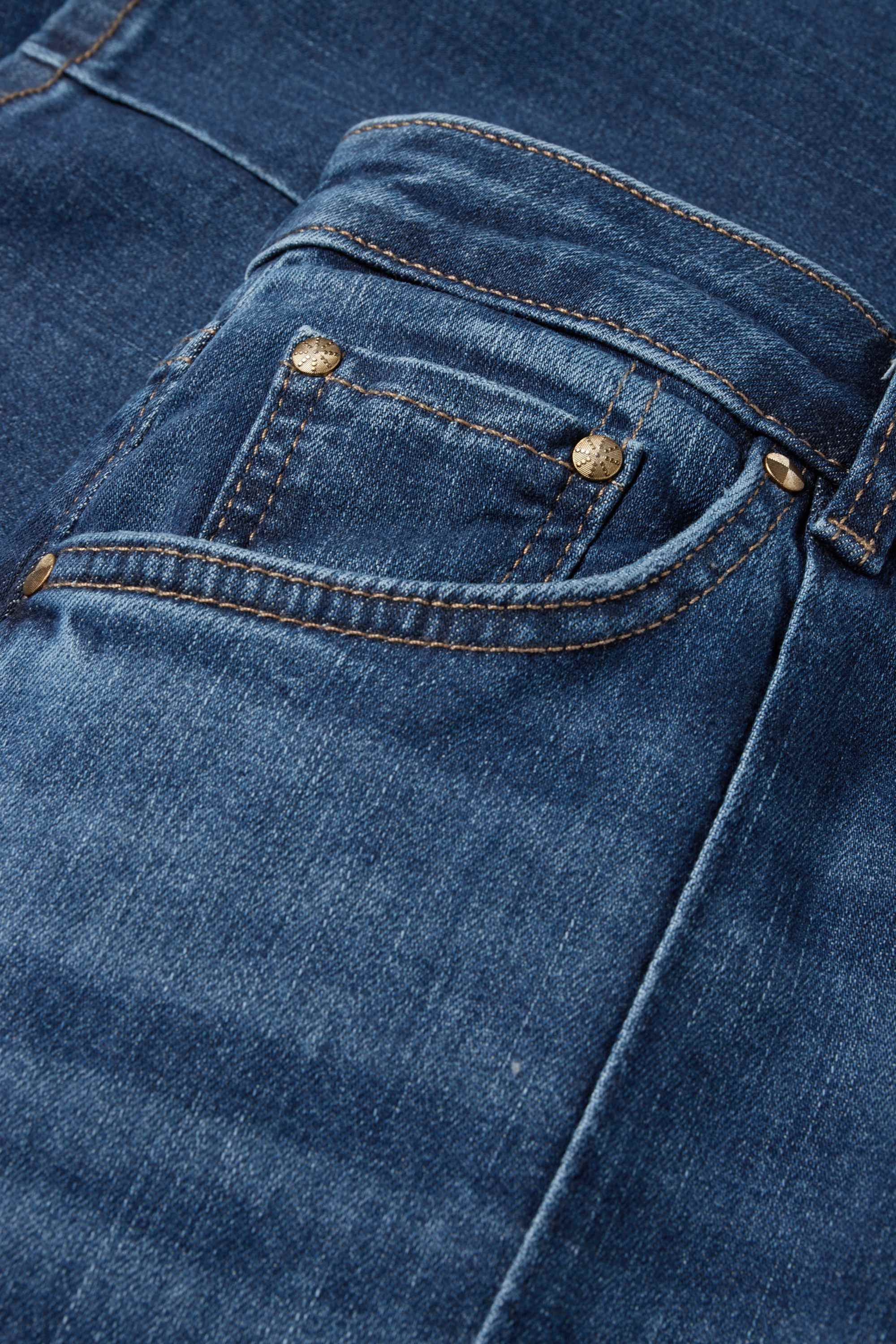 Wide leg jeans - high waist blue denim