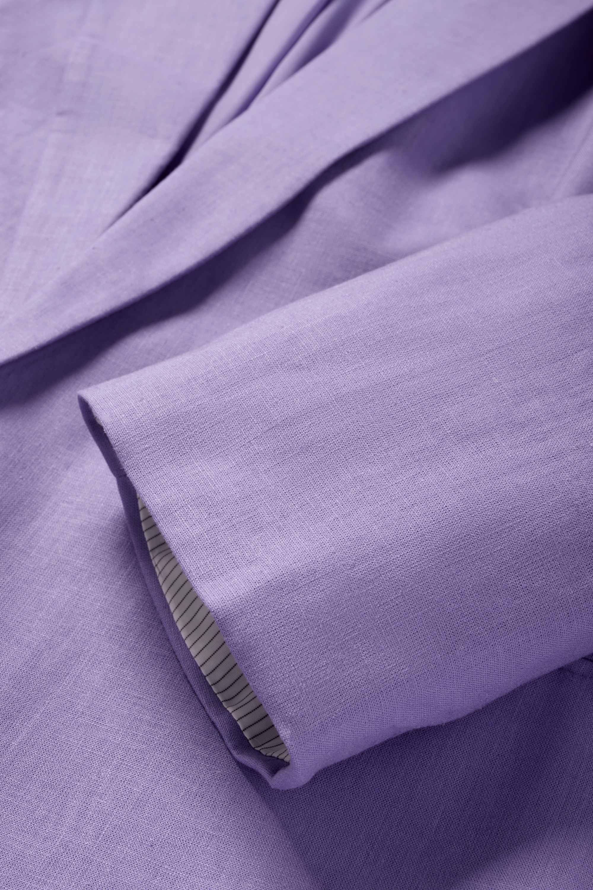 Long blazer - relaxed fit - linen blend violet