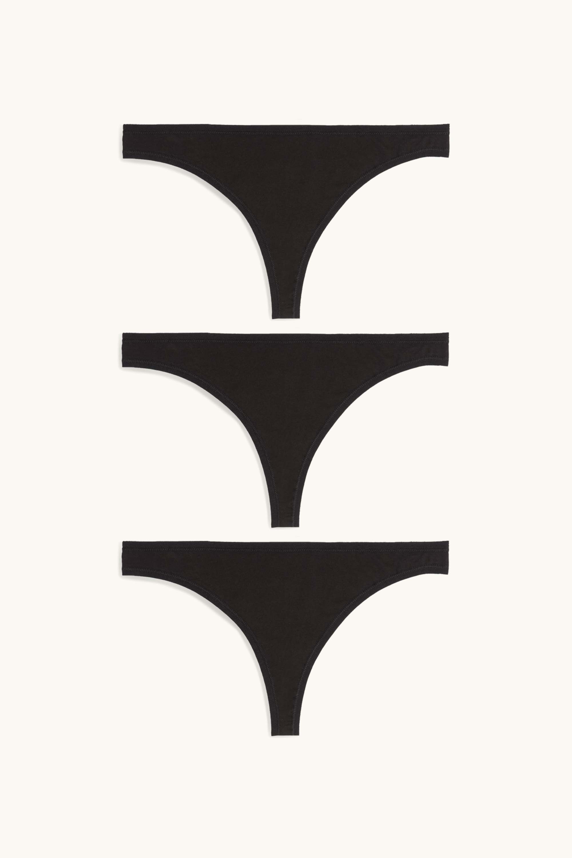 Multipack of 3 - thong black
