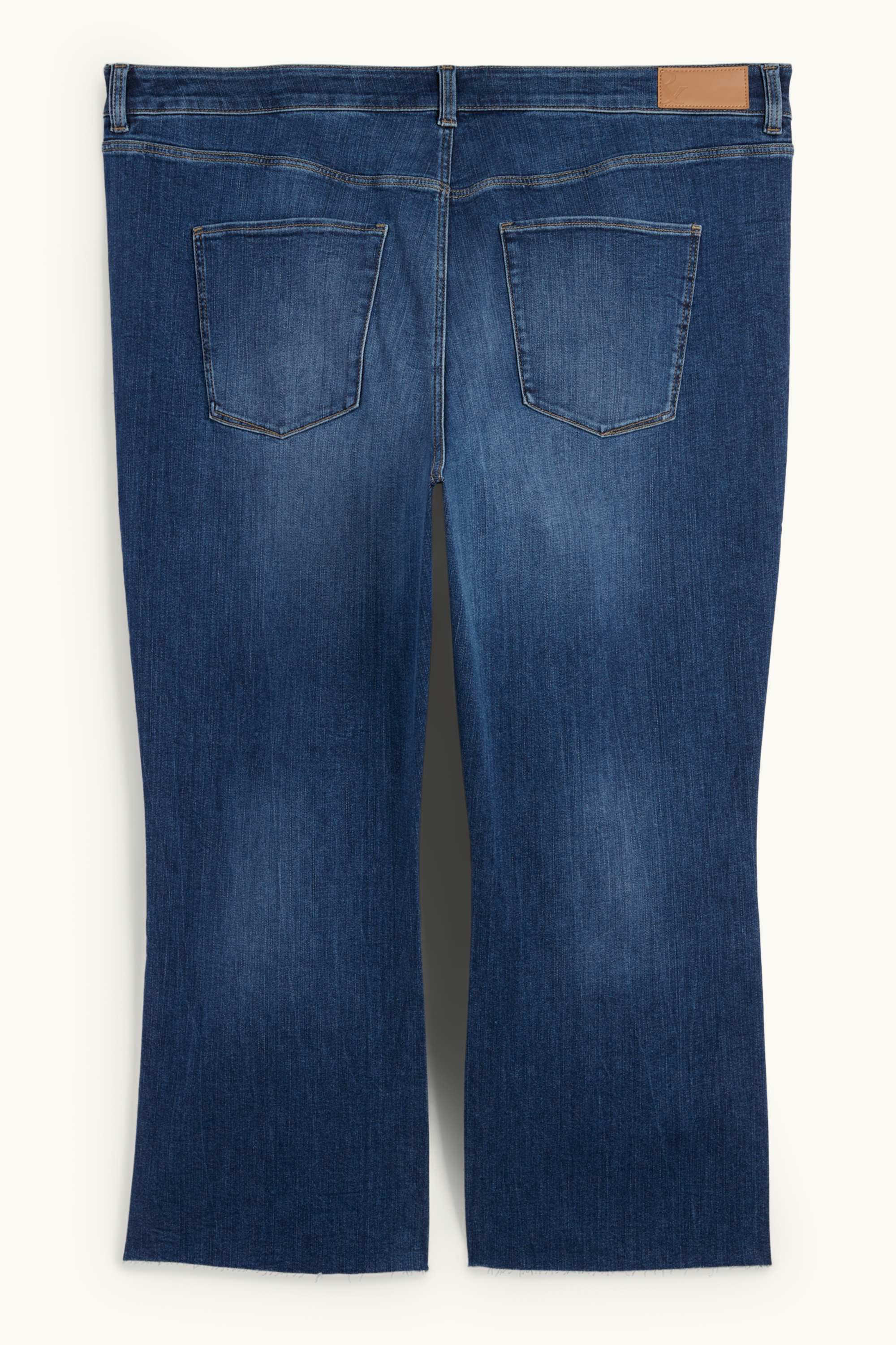 Bootcut jeans - mid-rise waist denim-dark blue