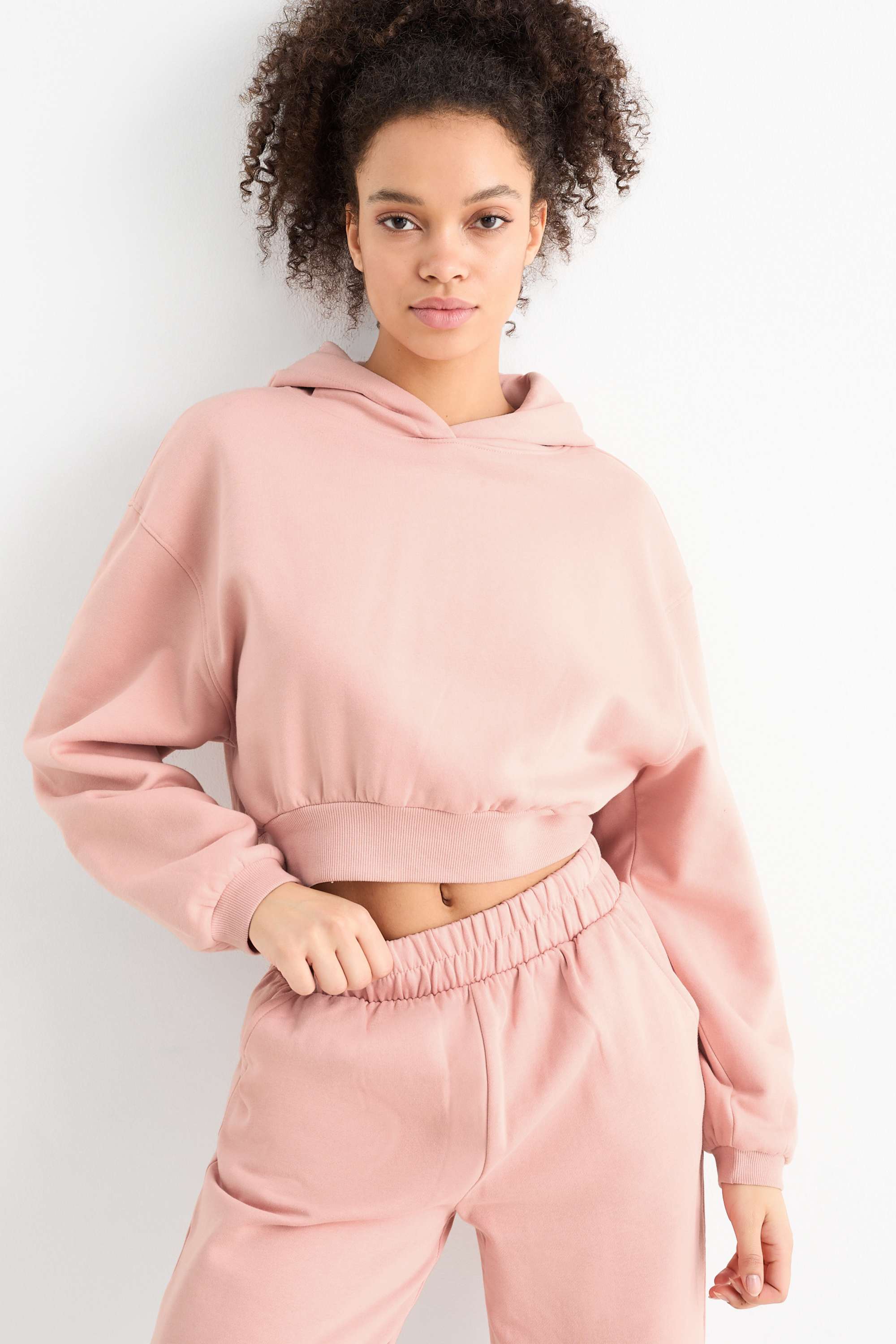 Cropped hoodie rose