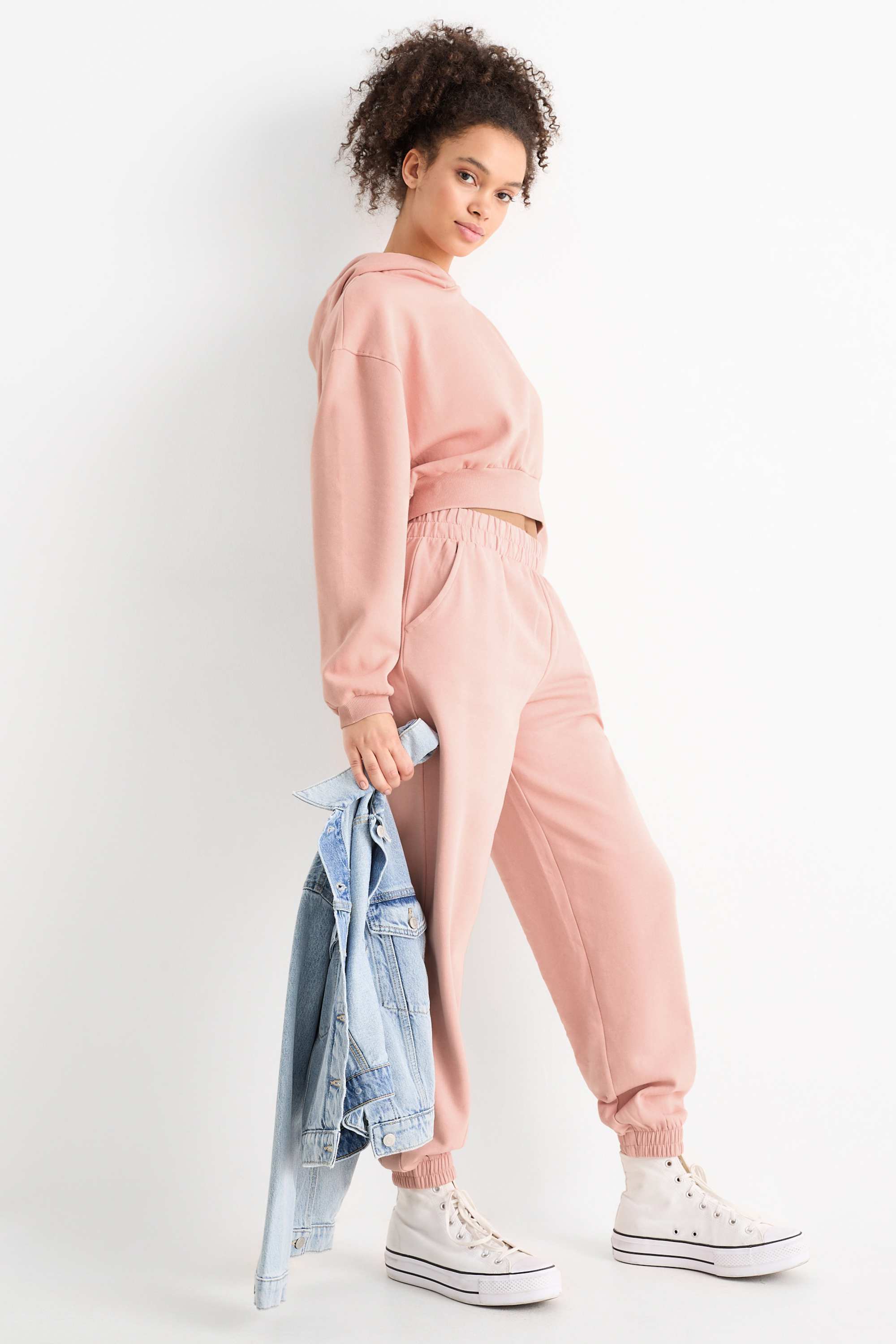 Cropped hoodie rose