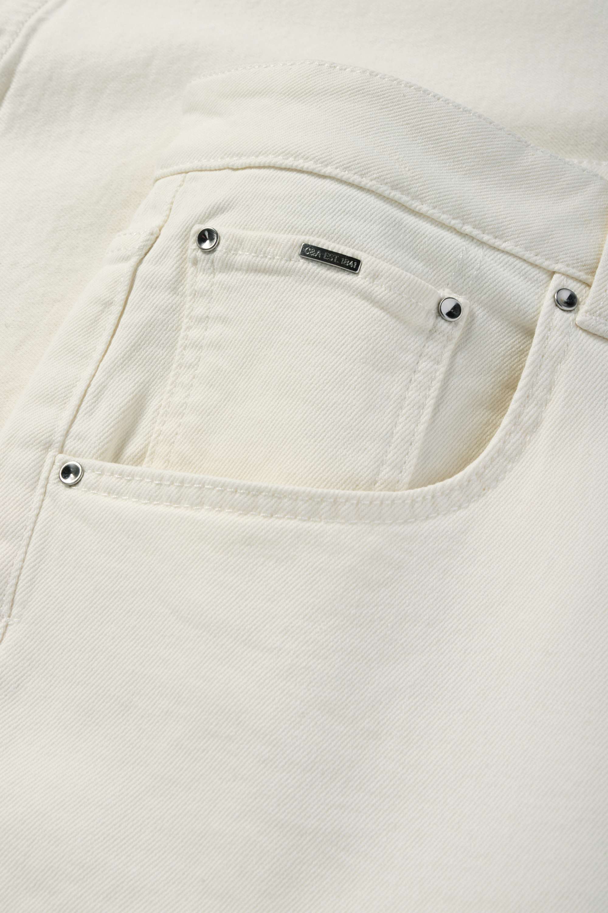 Wide leg jeans - high waist white