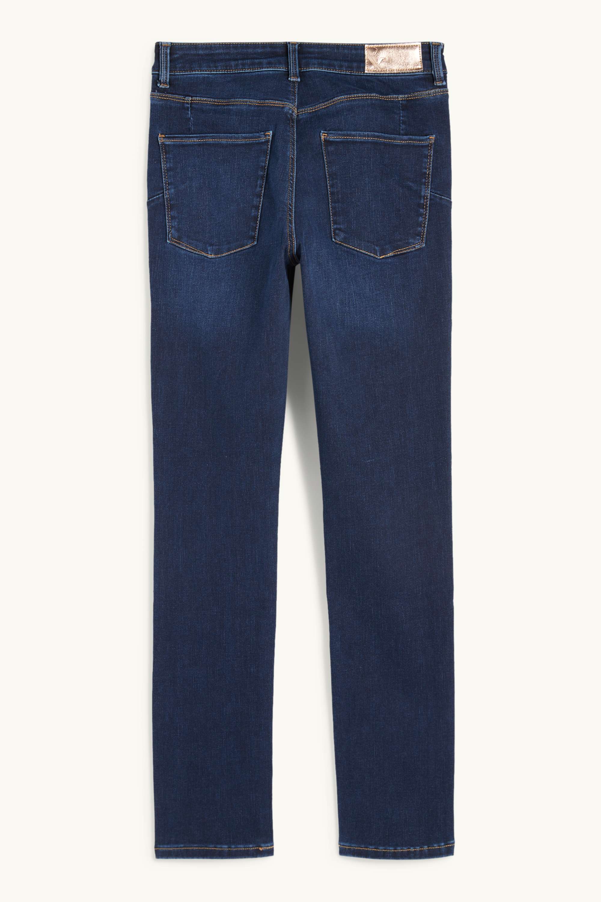 Slim jeans - mid-rise waist - shaping jeans - LYCRA® blue denim