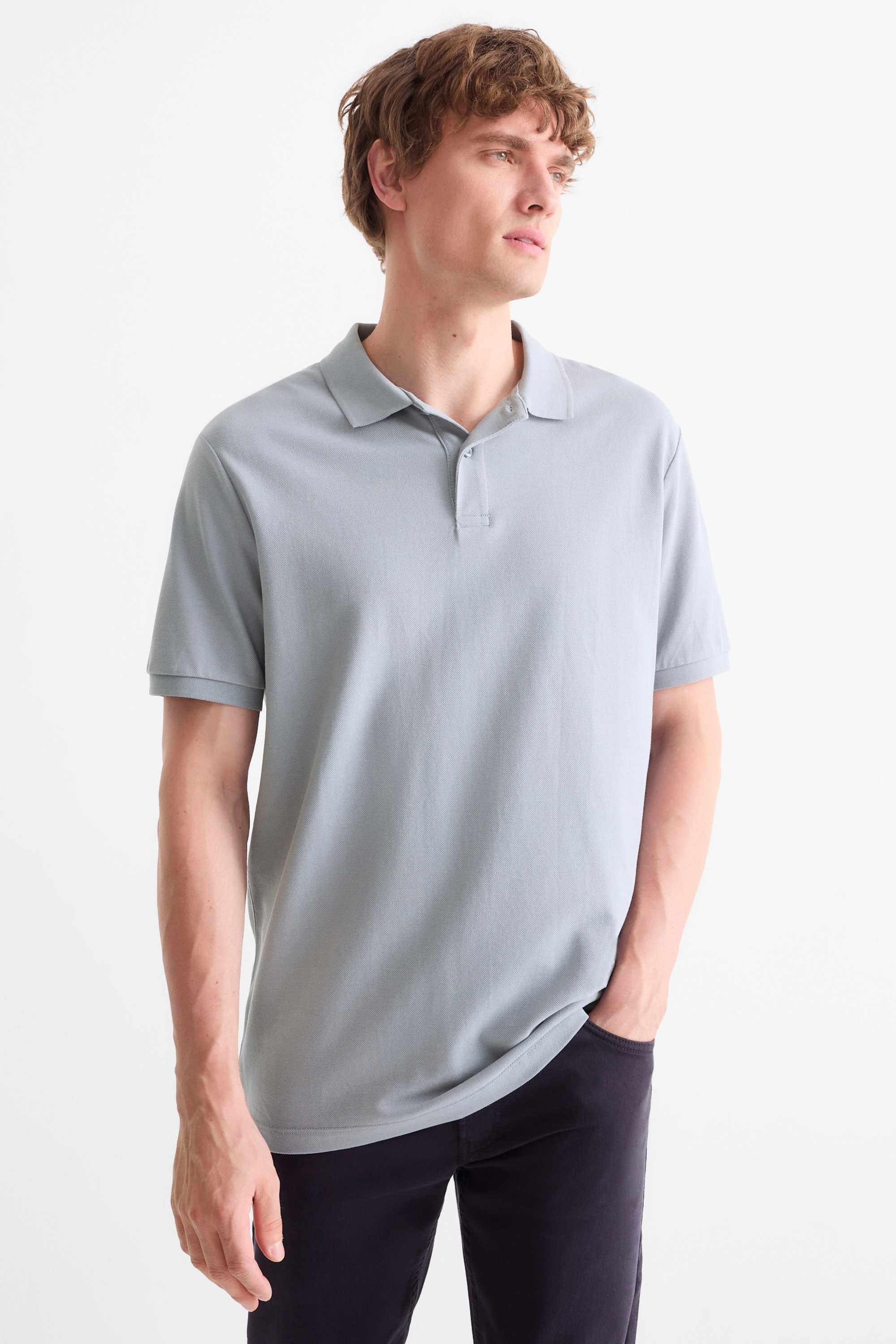 Polo shirt - regular fit gray (2)