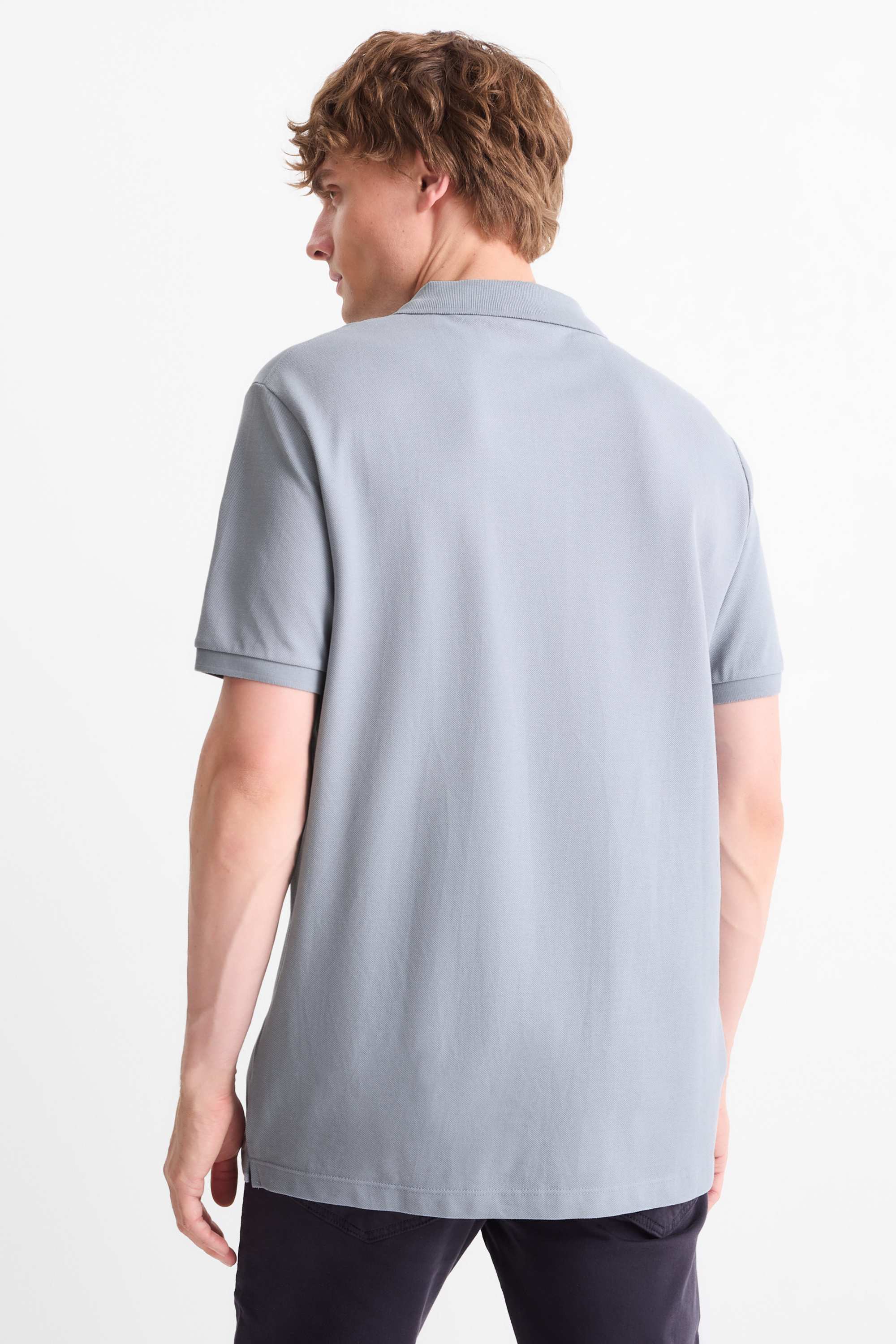 Polo shirt - regular fit gray (2)
