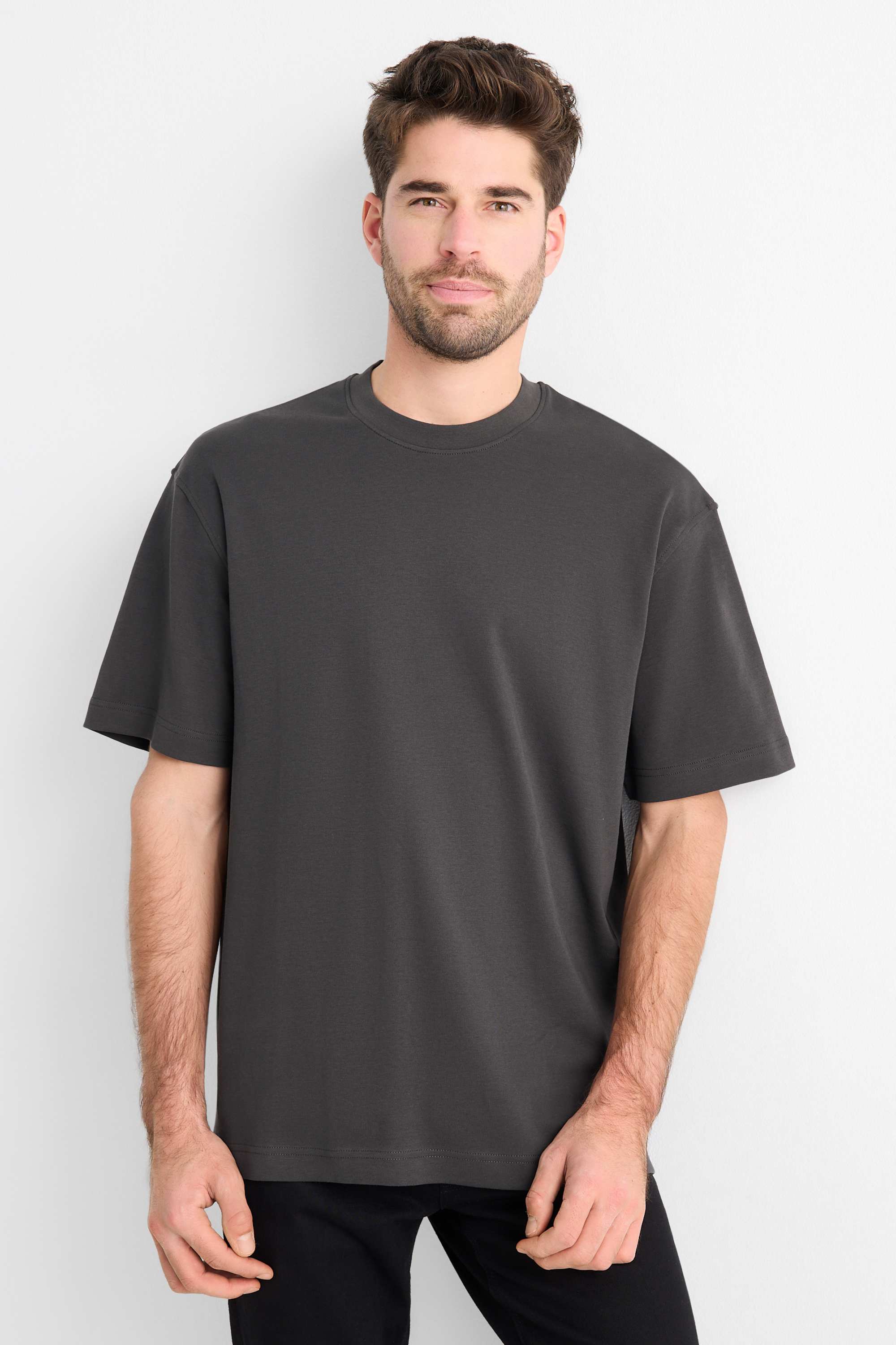 T-shirt - relaxed fit dark gray