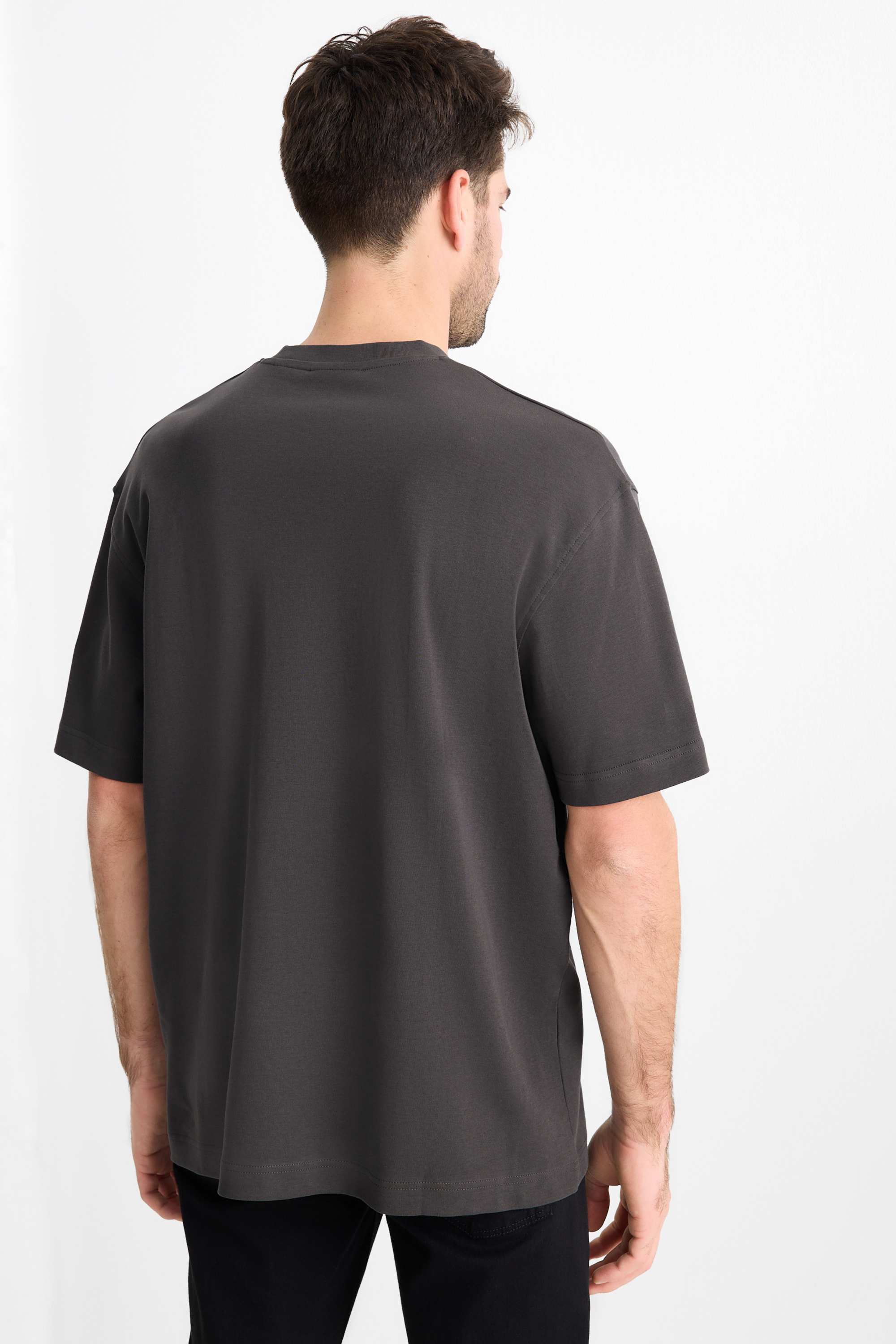 T-shirt - relaxed fit dark gray