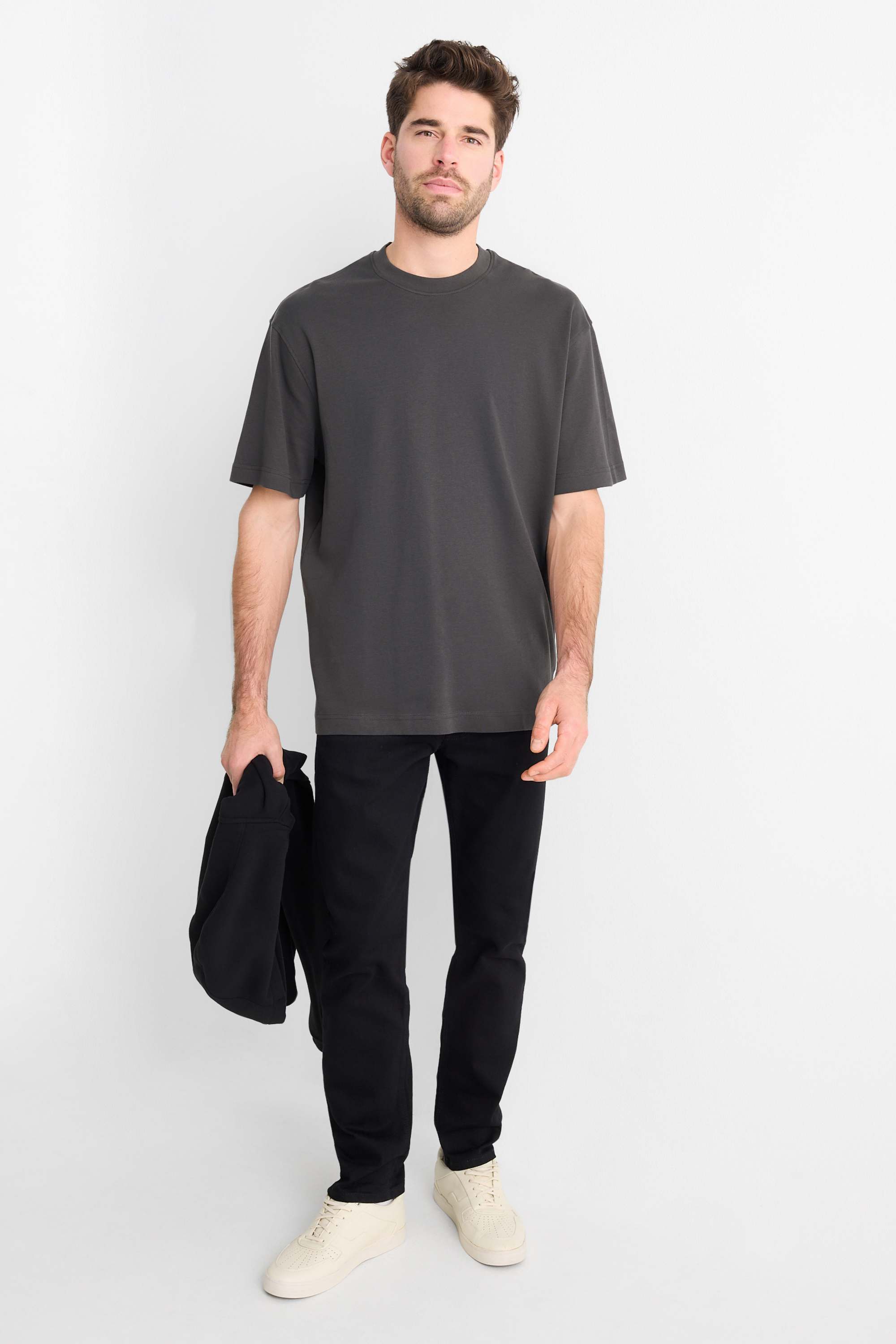 T-shirt - relaxed fit dark gray
