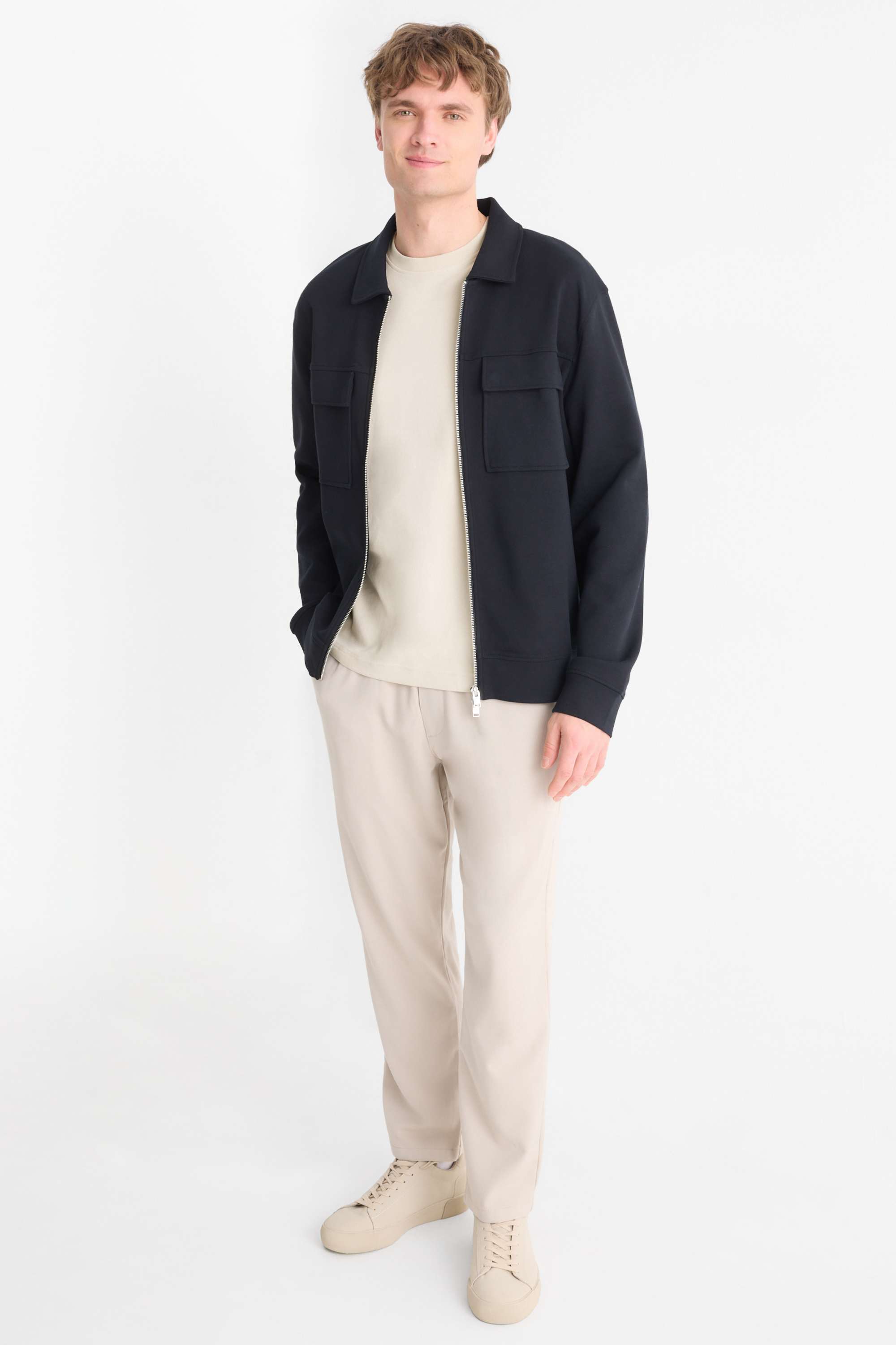 T-shirt - relaxed fit light beige