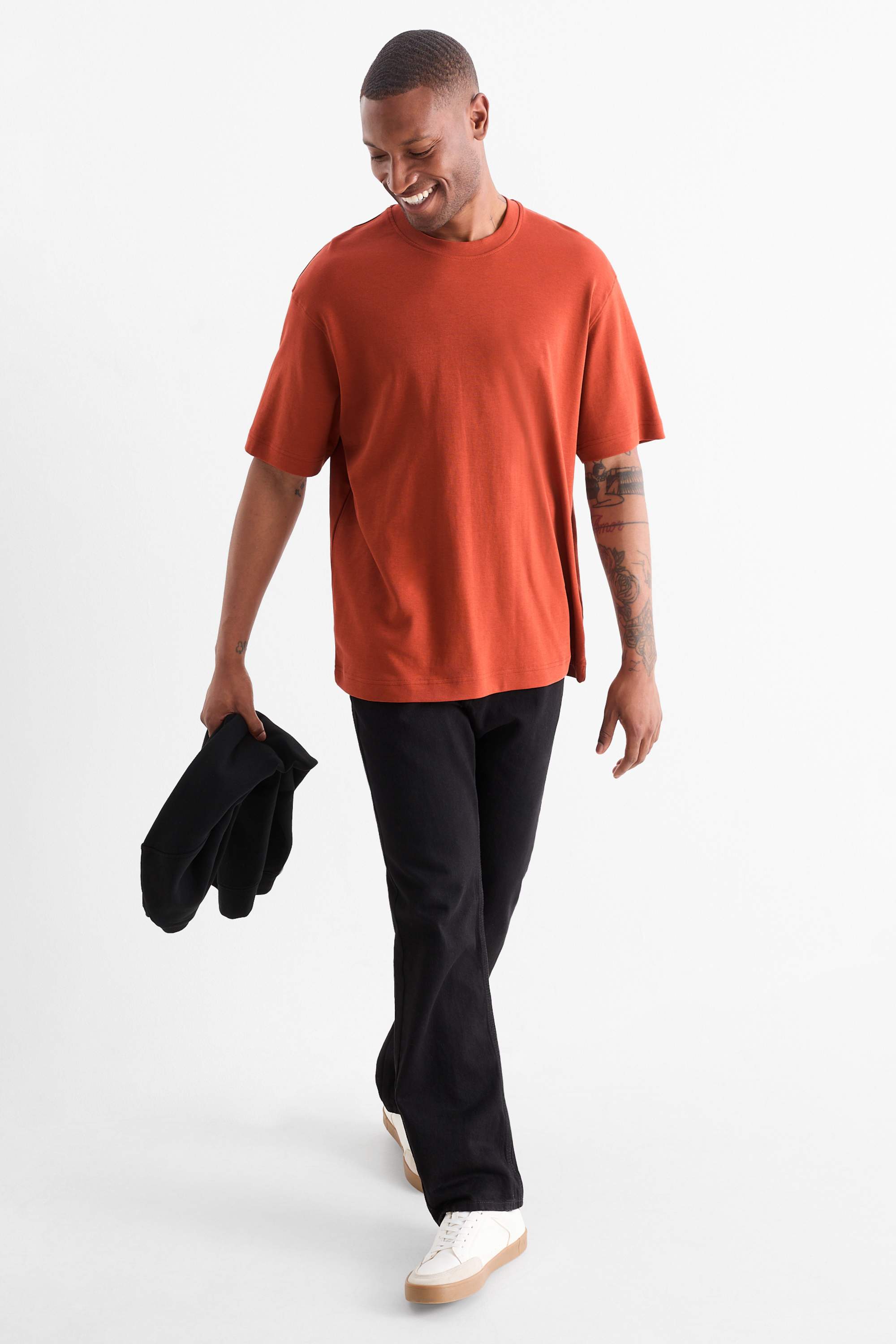 T-shirt - relaxed fit brown (5)