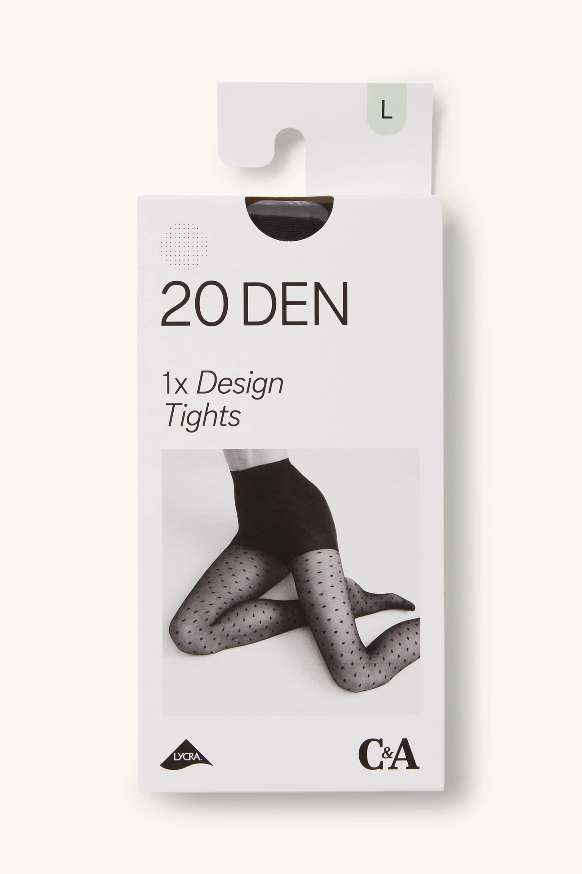 Tights - LYCRA® - 20 denier - polka dot black