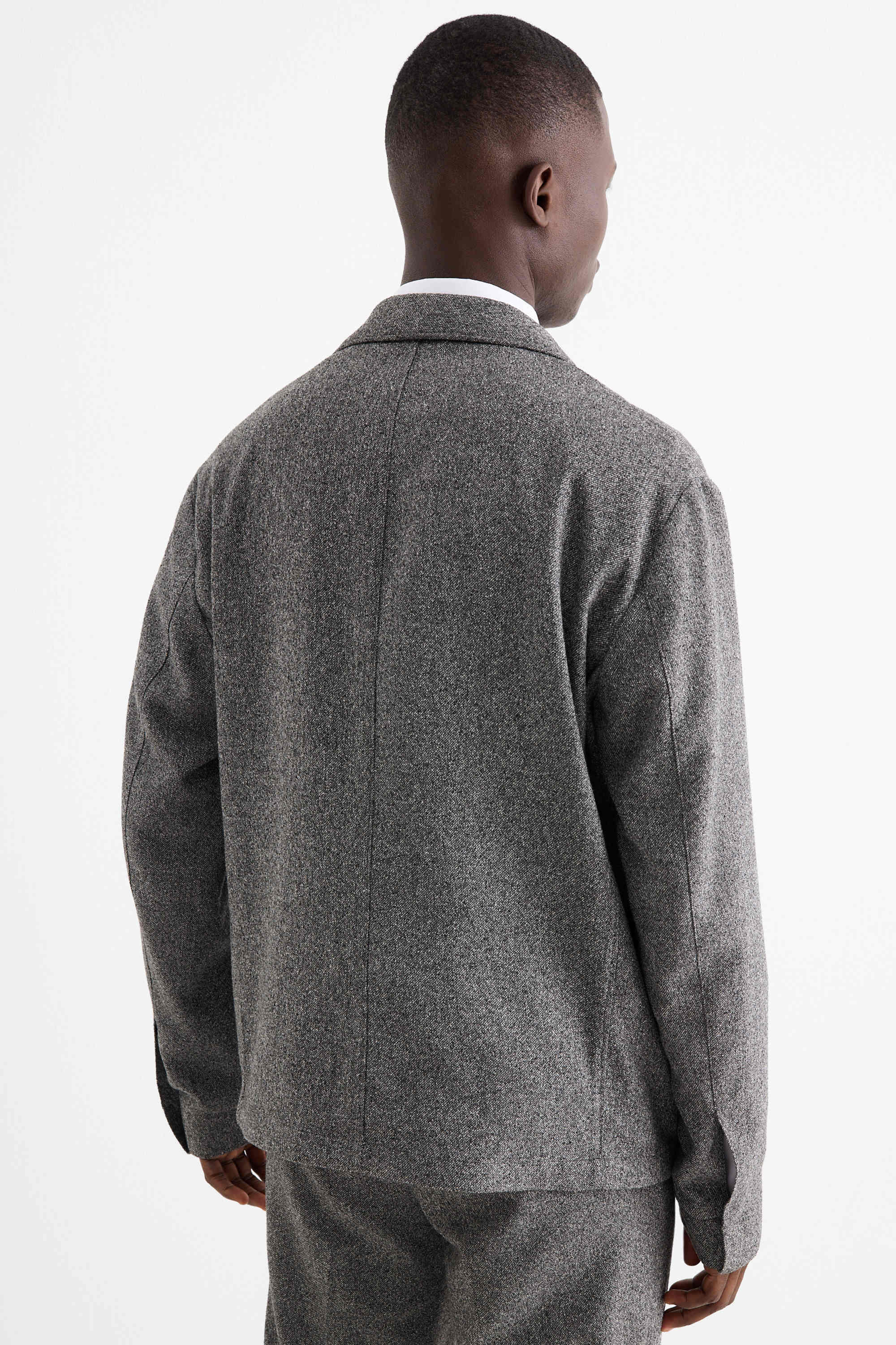Mix & match tailored jacket - regular fit - stretch - textured gray