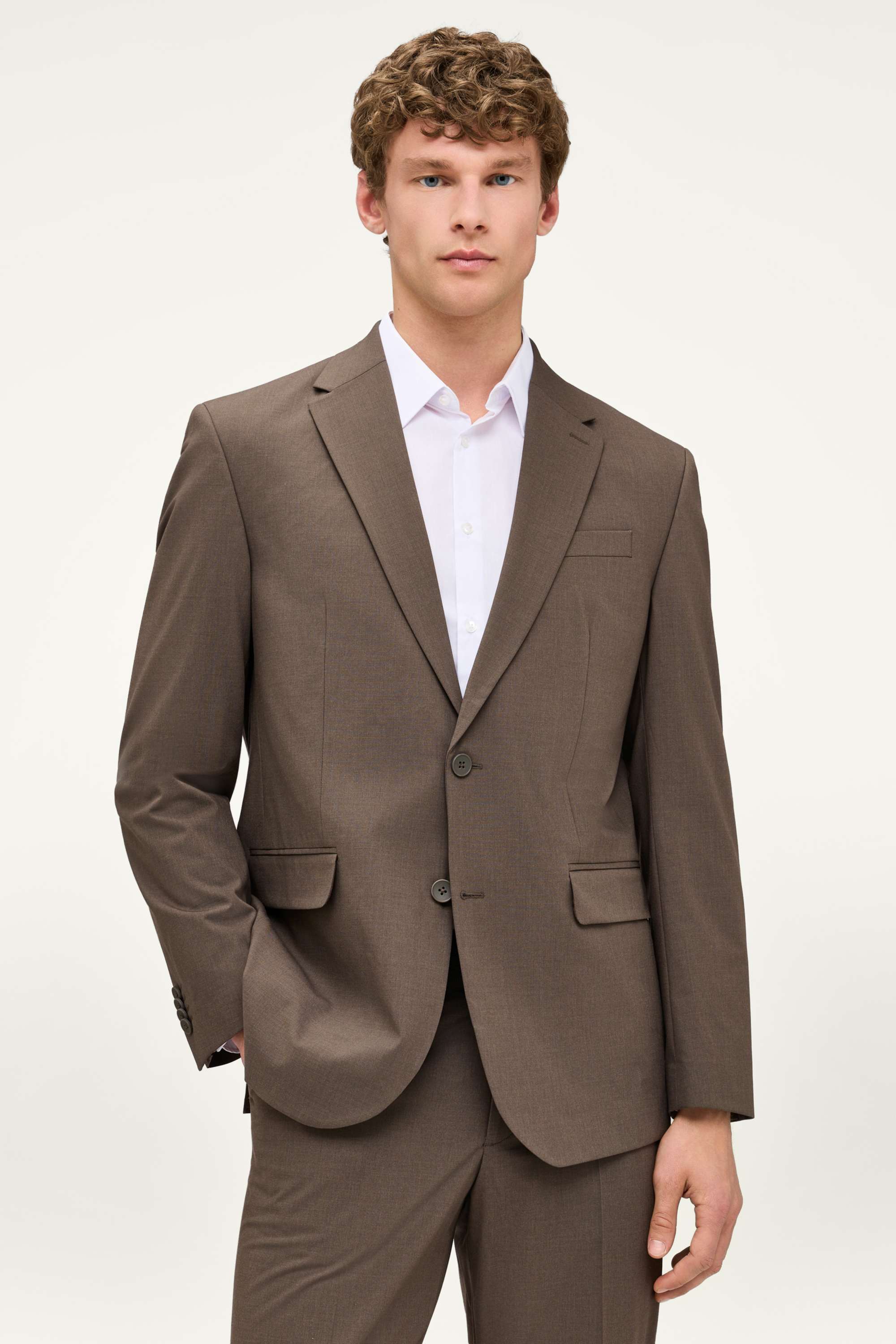 Mix & match tailored jacket - regular fit brown