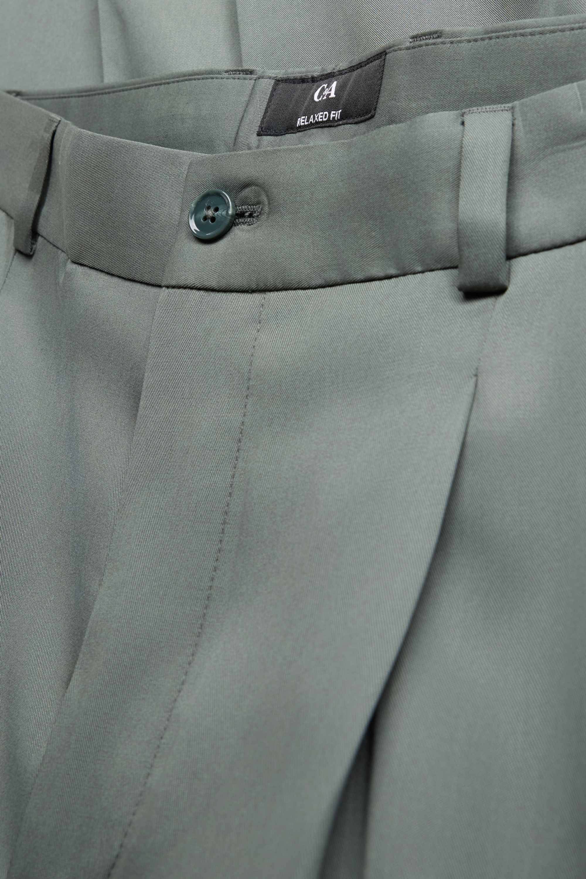 Mix & match lyocell trousers - regular fit khaki