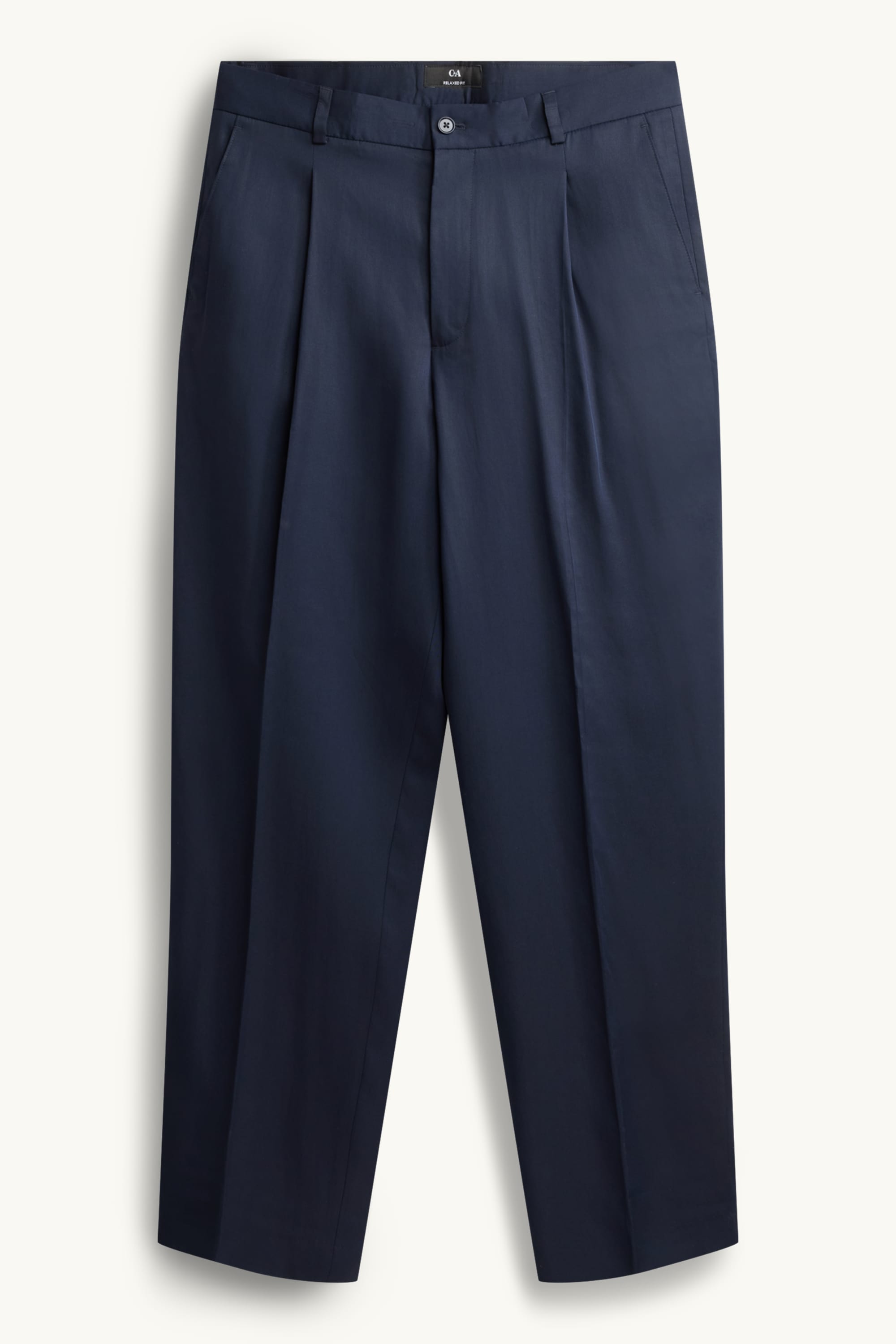 Mix & match lyocell trousers - regular fit dark blue
