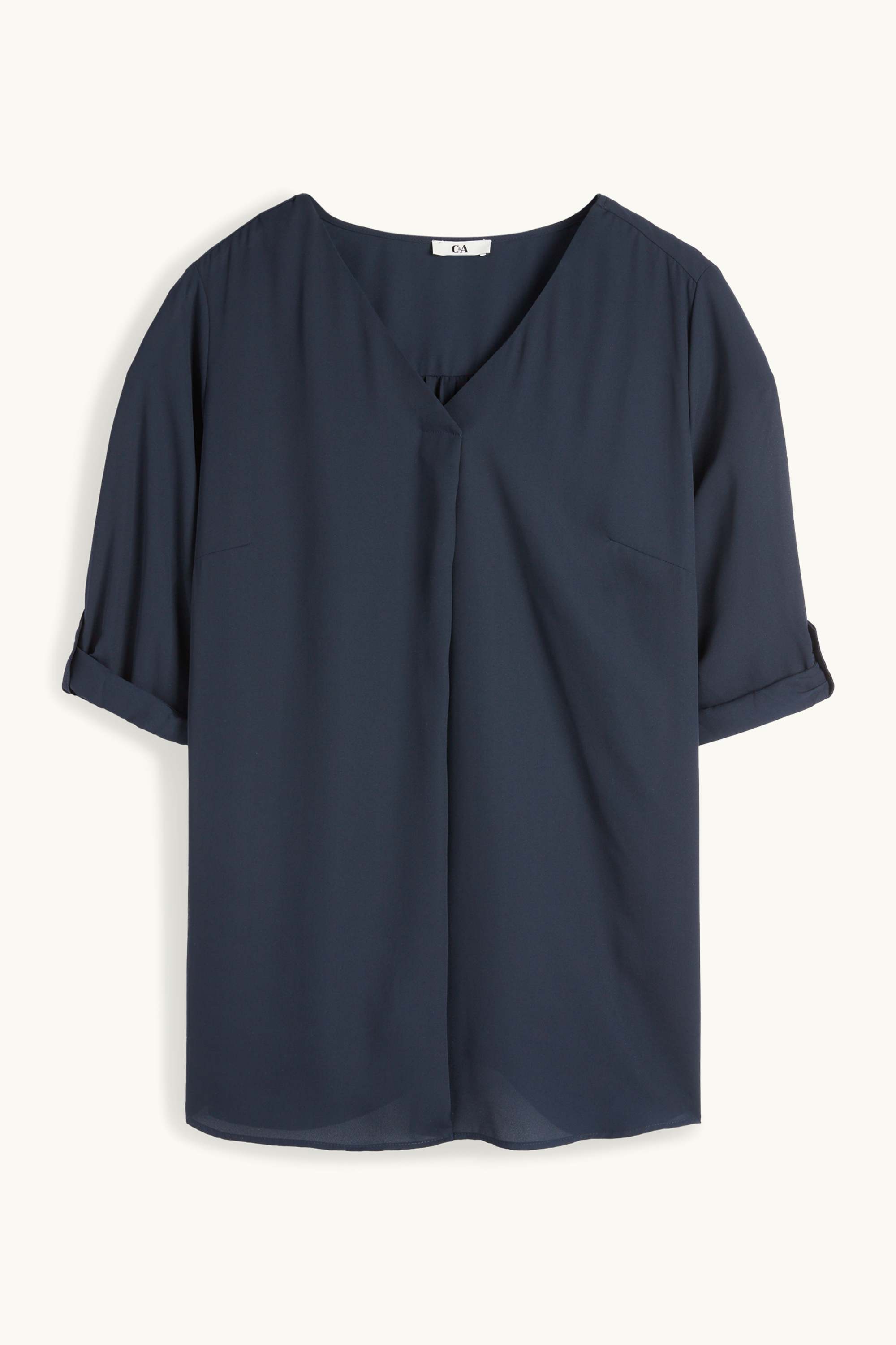 V-neck blouse dark blue