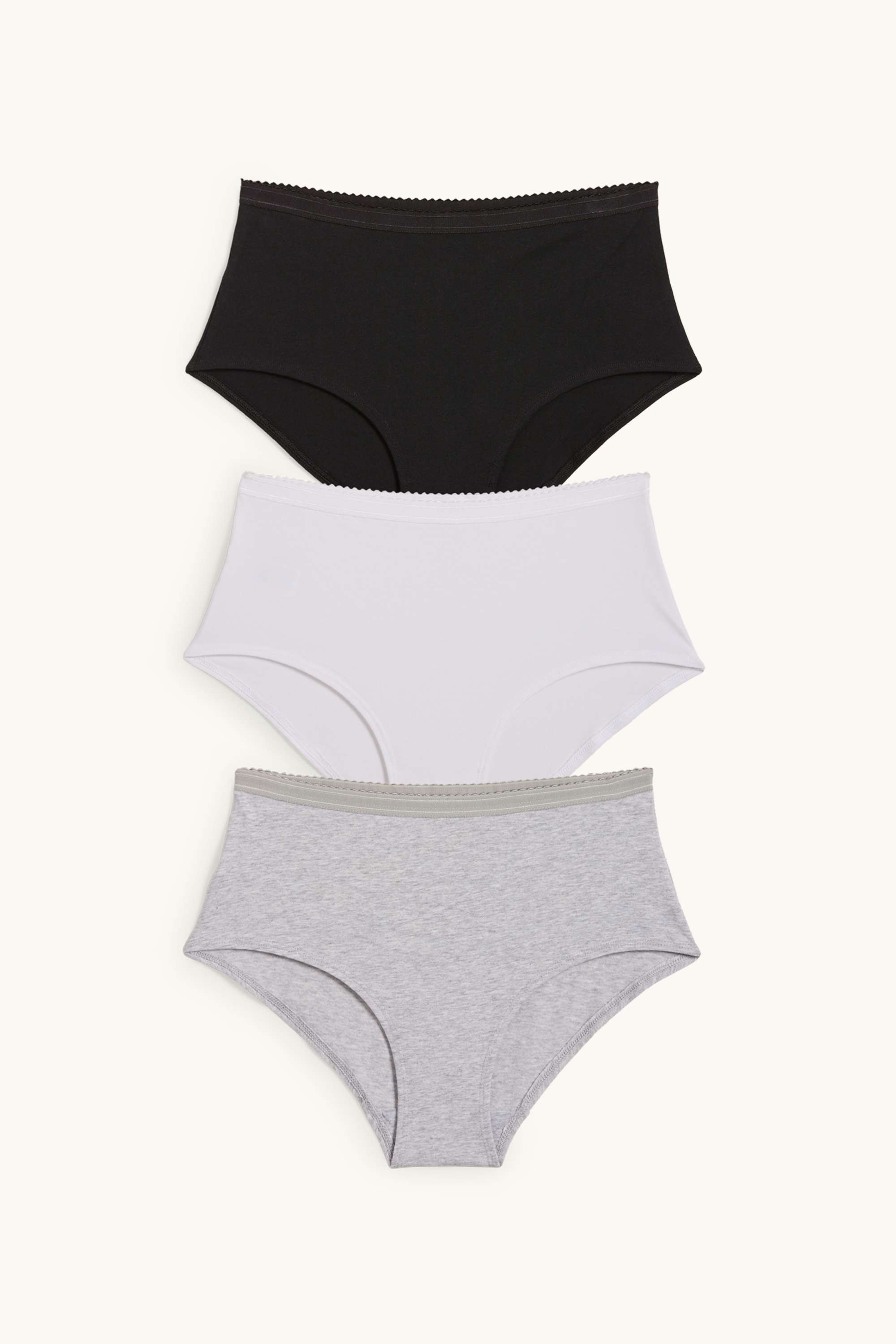 Multipack of 3 - knickers white / black