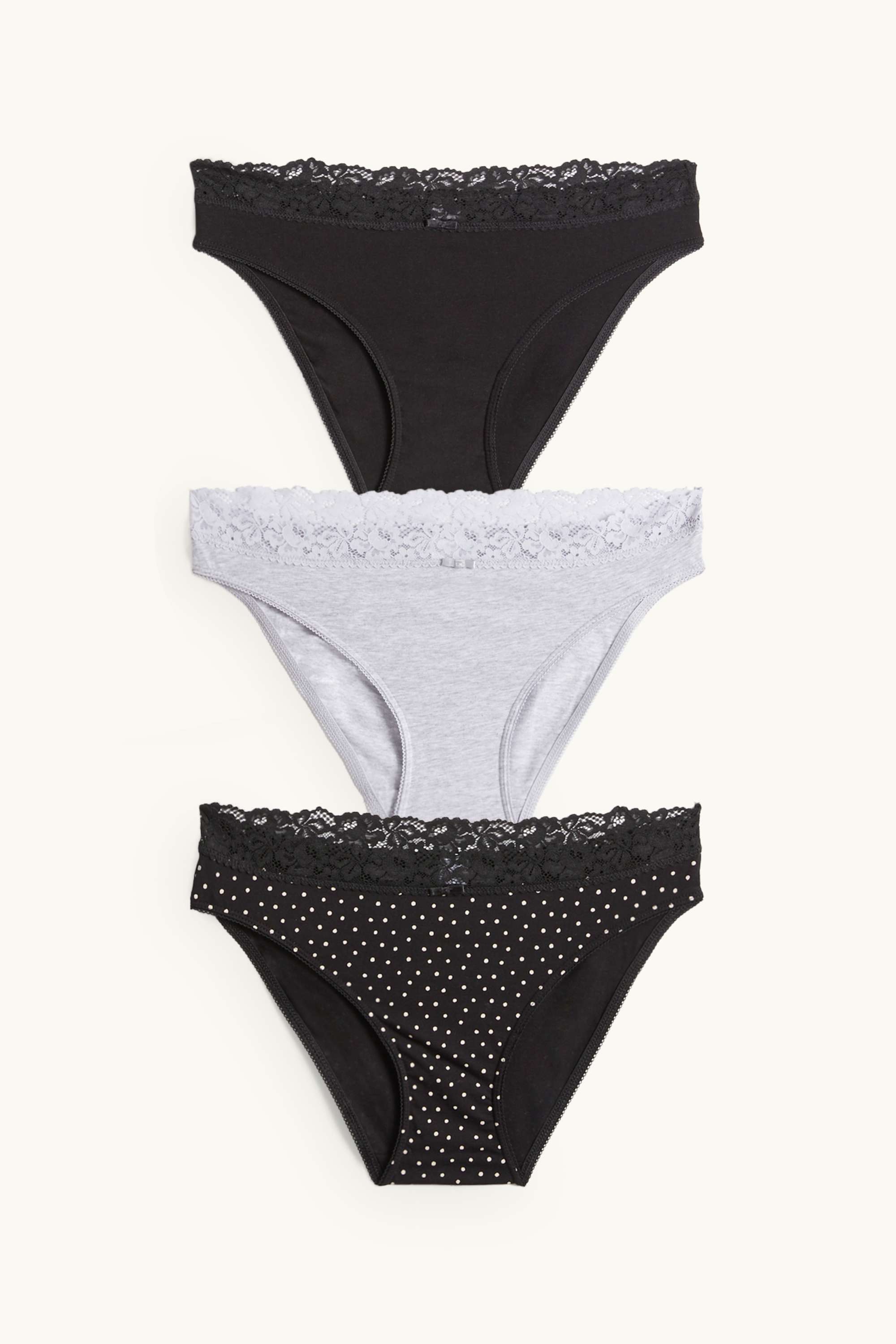 Multipack of 3 - knickers black