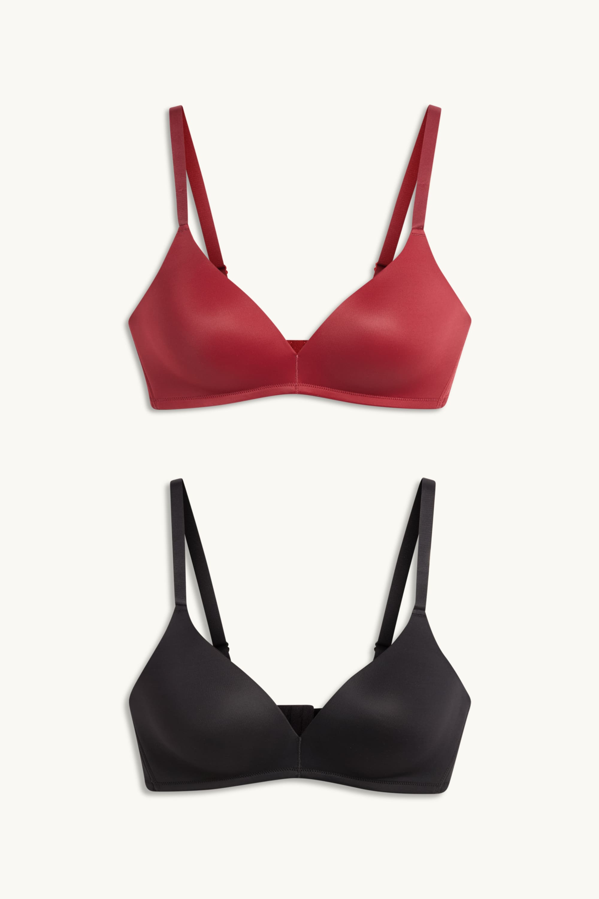 Multipack of 2 - non-wired bra - padded black / red