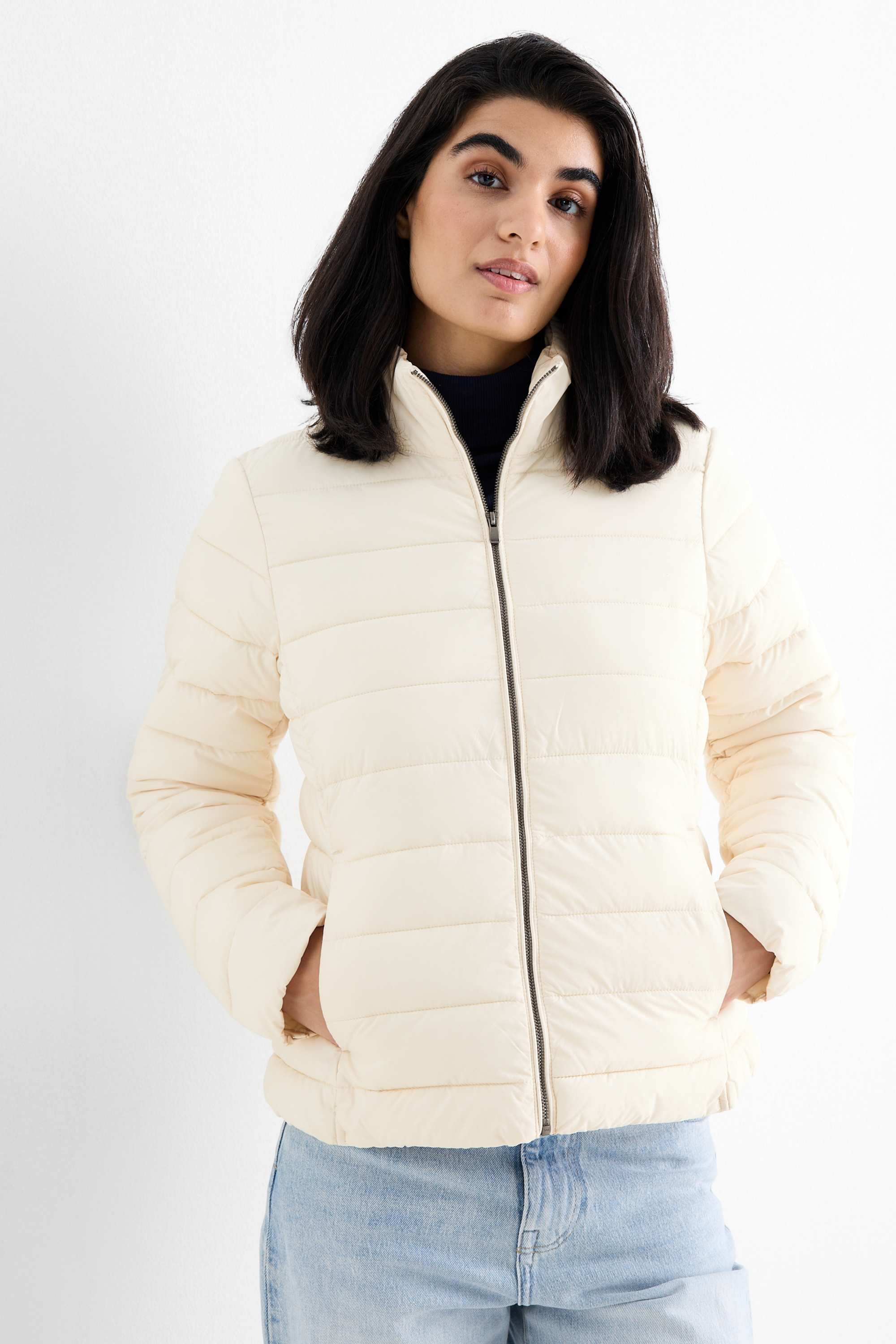 Quilted jacket cremewhite