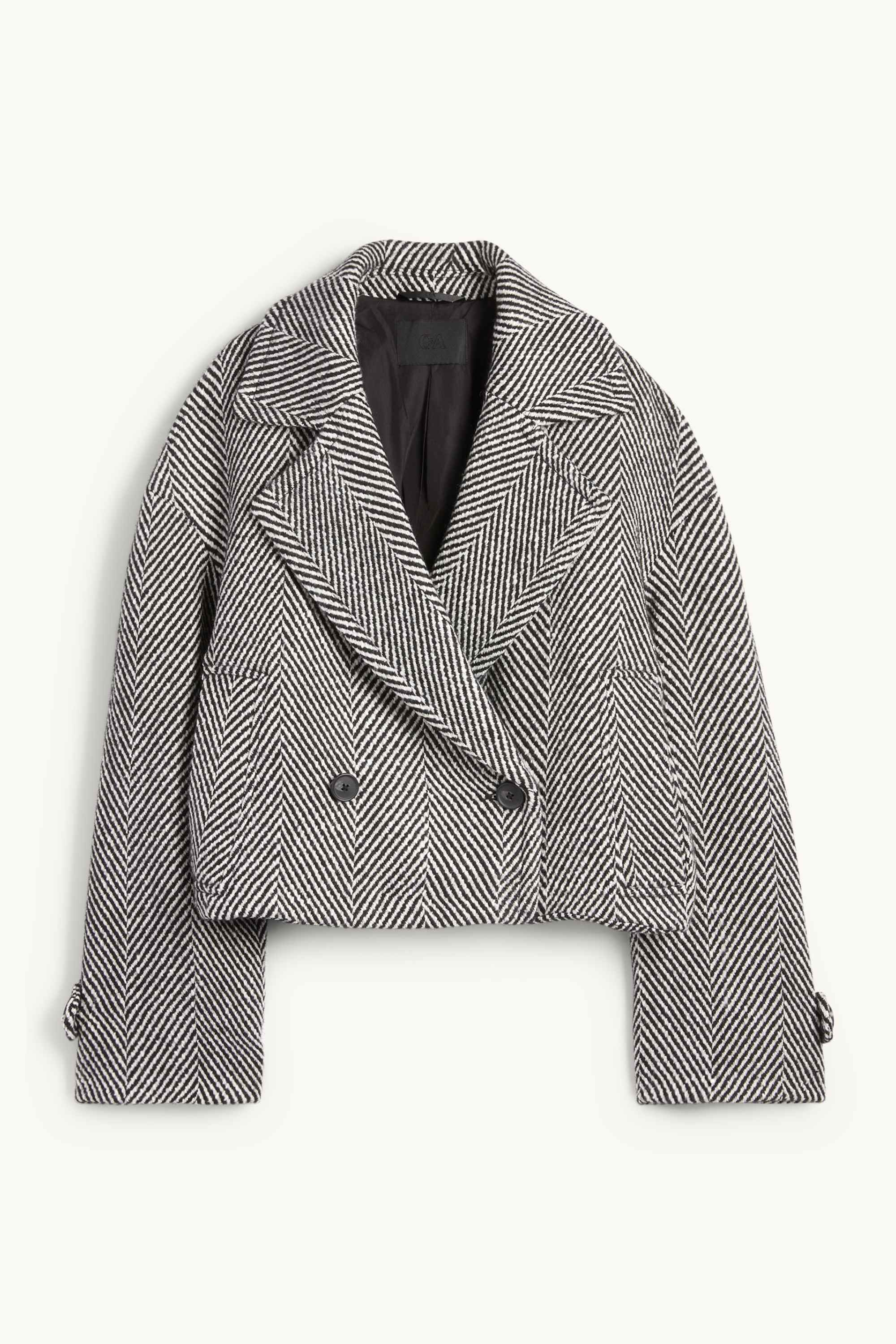Jacket - textured black / white