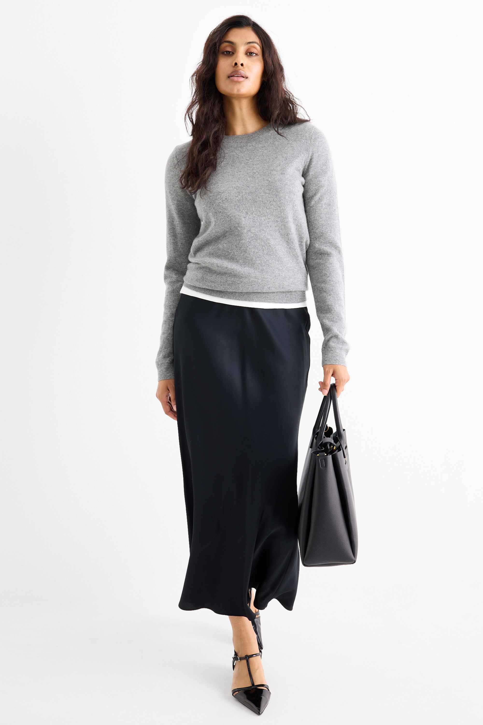 Cashmere jumper gray